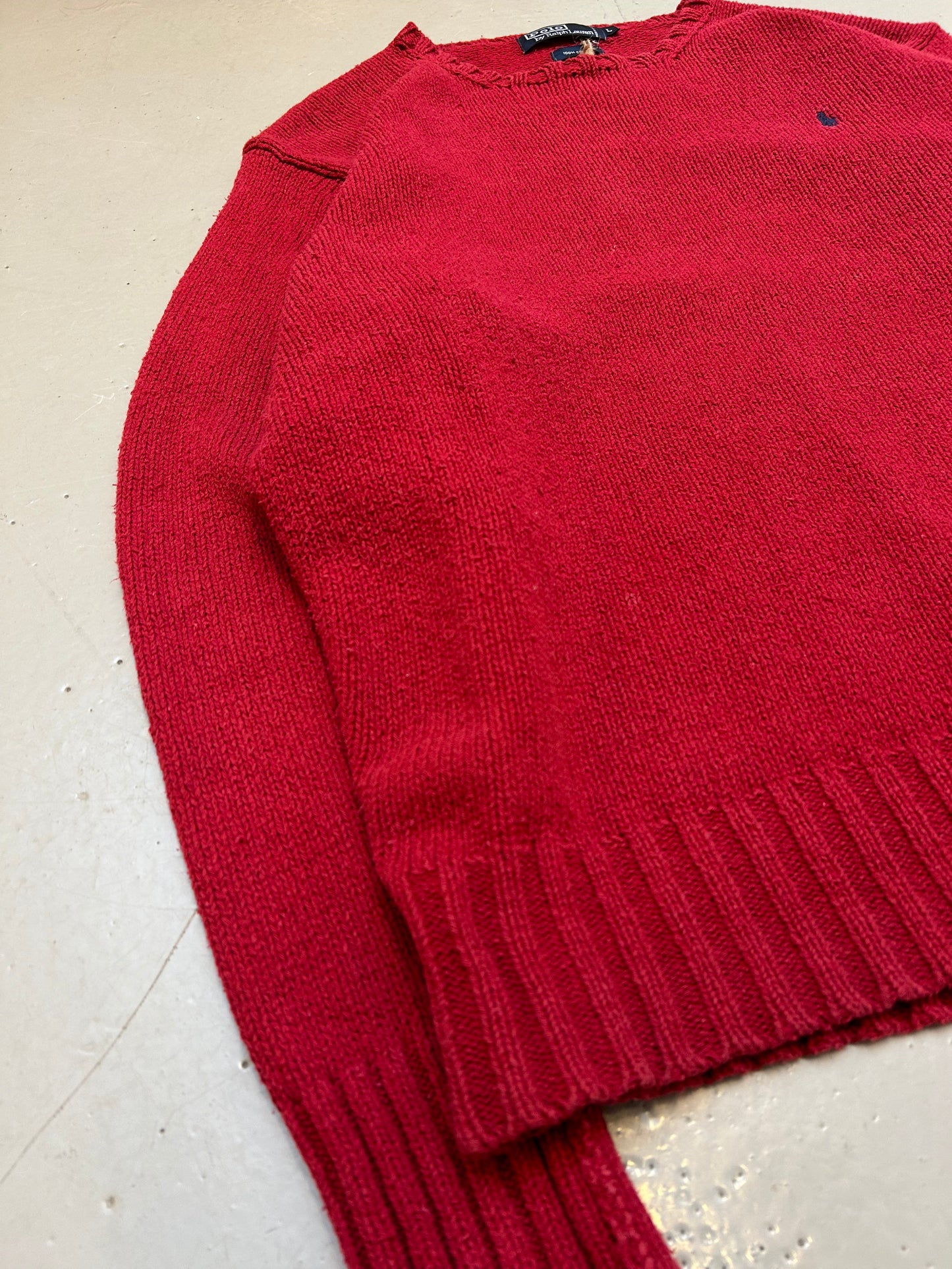 Ralph Lauren Vintage Striktrøje - Large - Re:Junk Vintage