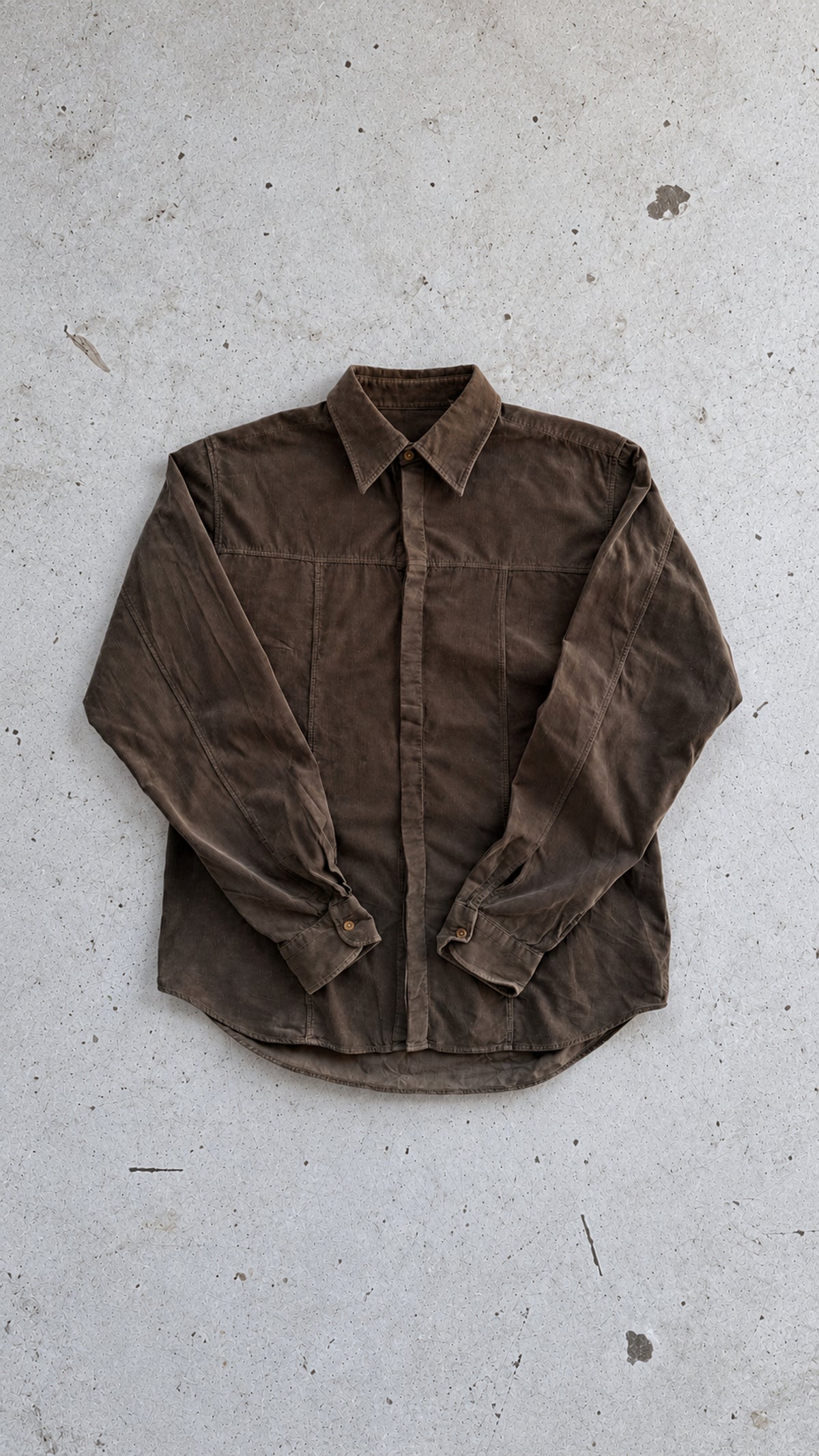 Fløjlsskjorte | Vintage Skjorte | Army | L