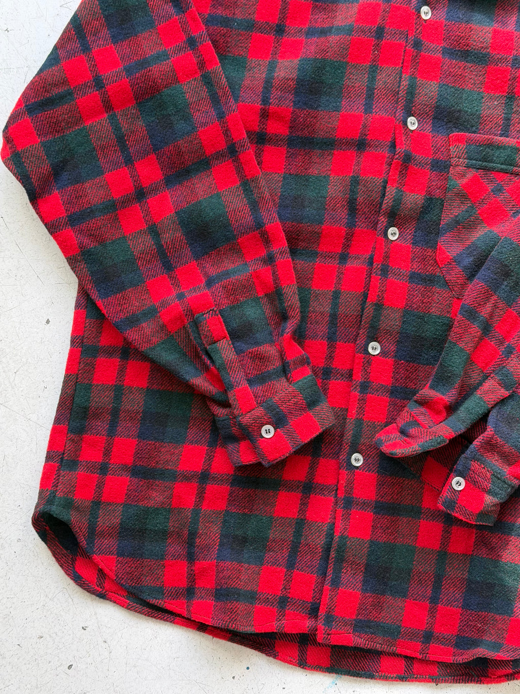Wit Boy | Vintage flannelskjorte | rød/grøn | L