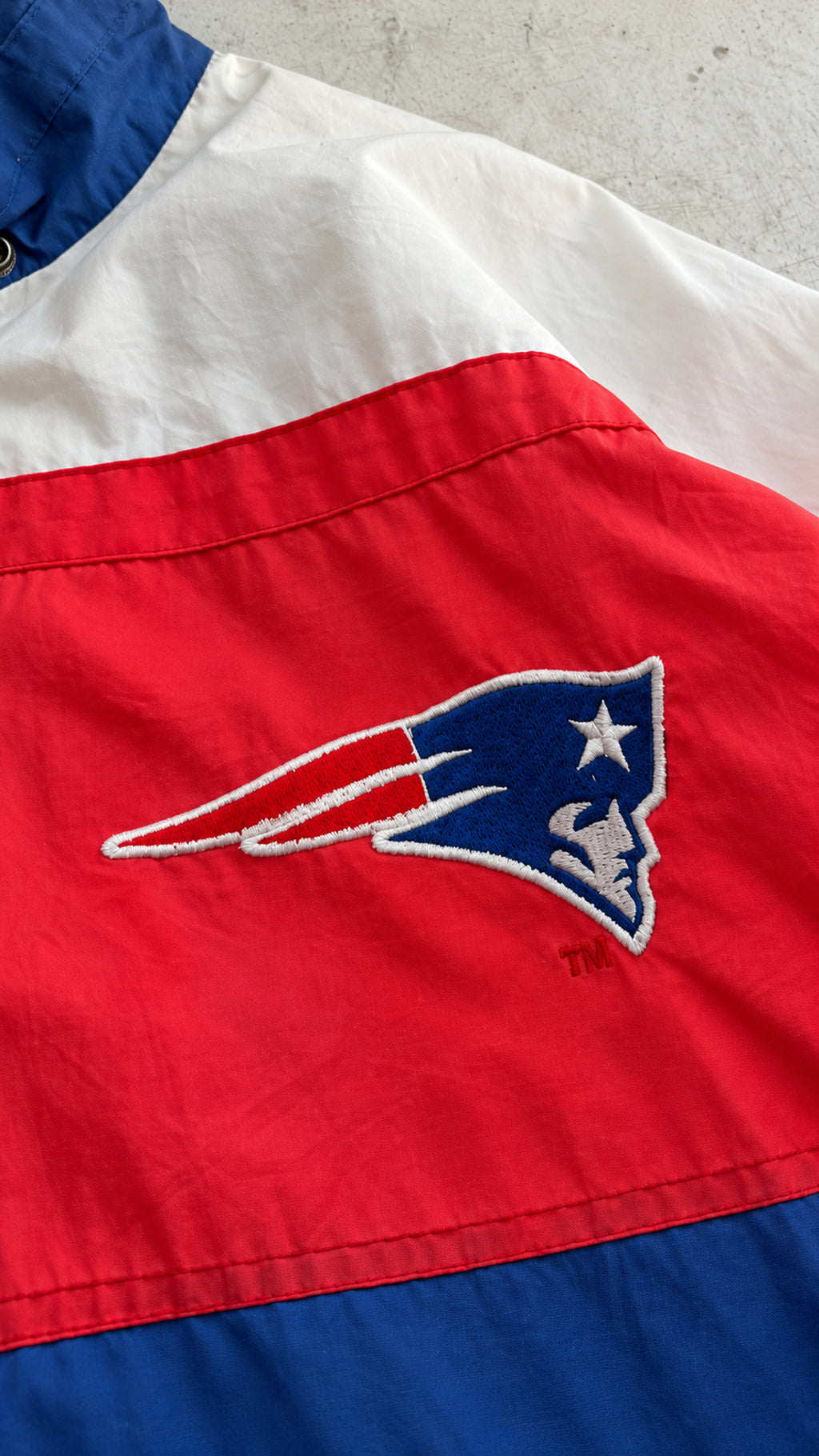 NFL jakke | Vintage New England Patriots | Blå/rød | XL