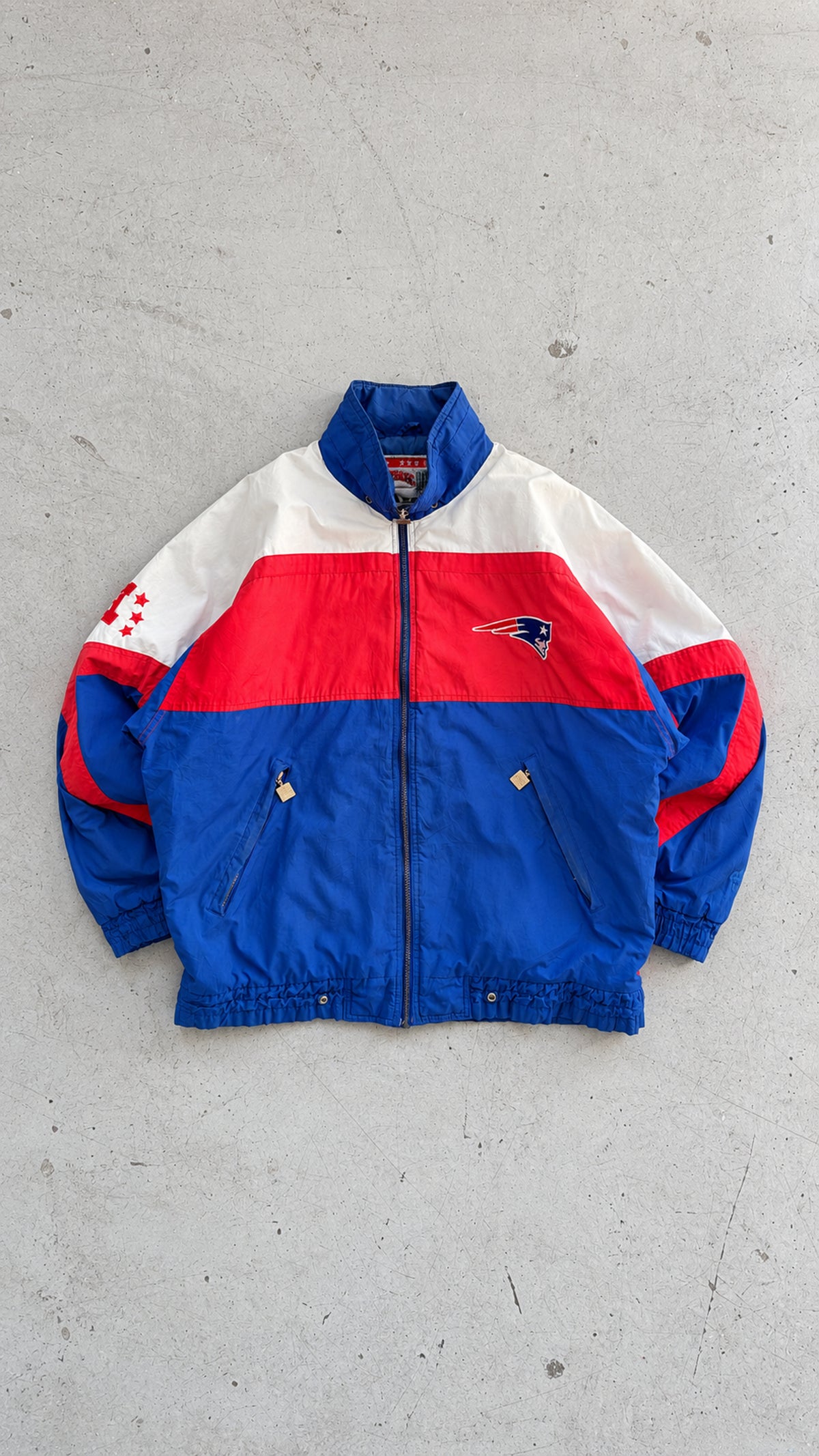 NFL jakke | Vintage New England Patriots | Blå/rød | XL