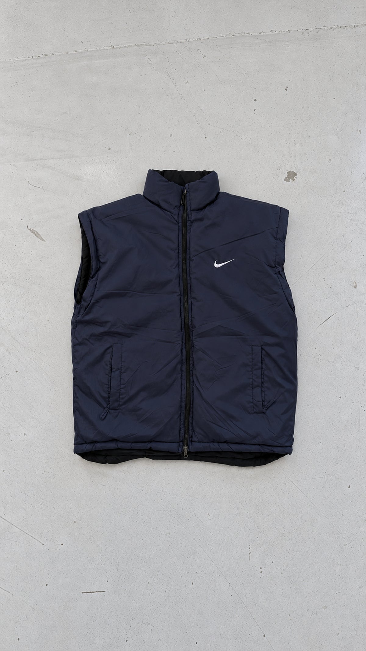 Nike | Vintage Reversible Puffer Vest | Sort / Navy | XL