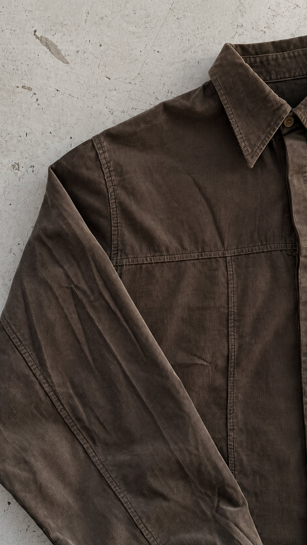 Fløjlsskjorte | Vintage Skjorte | Army | L