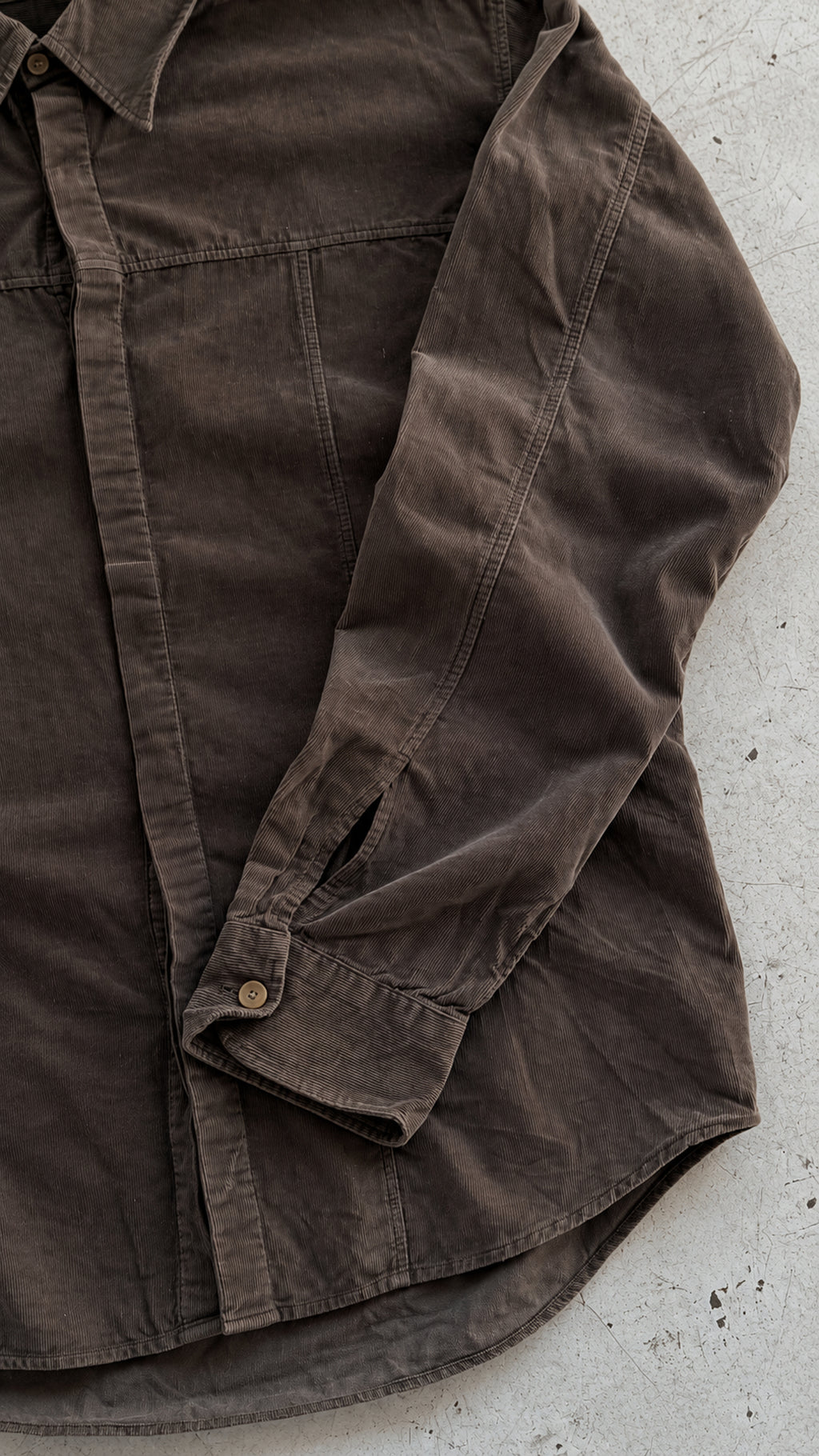 Fløjlsskjorte | Vintage Skjorte | Army | L