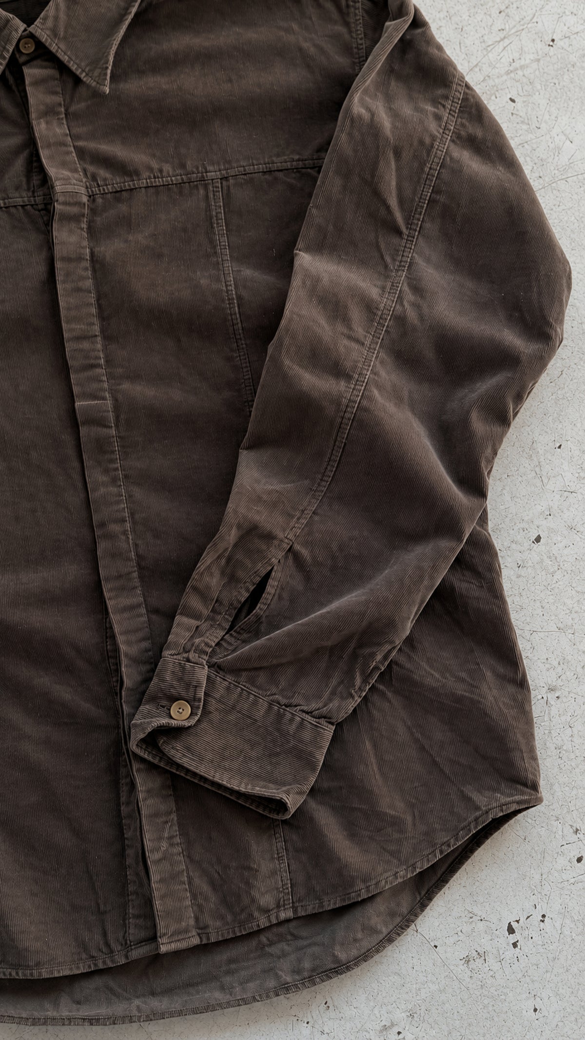 Fløjlsskjorte | Vintage Skjorte | Army | L