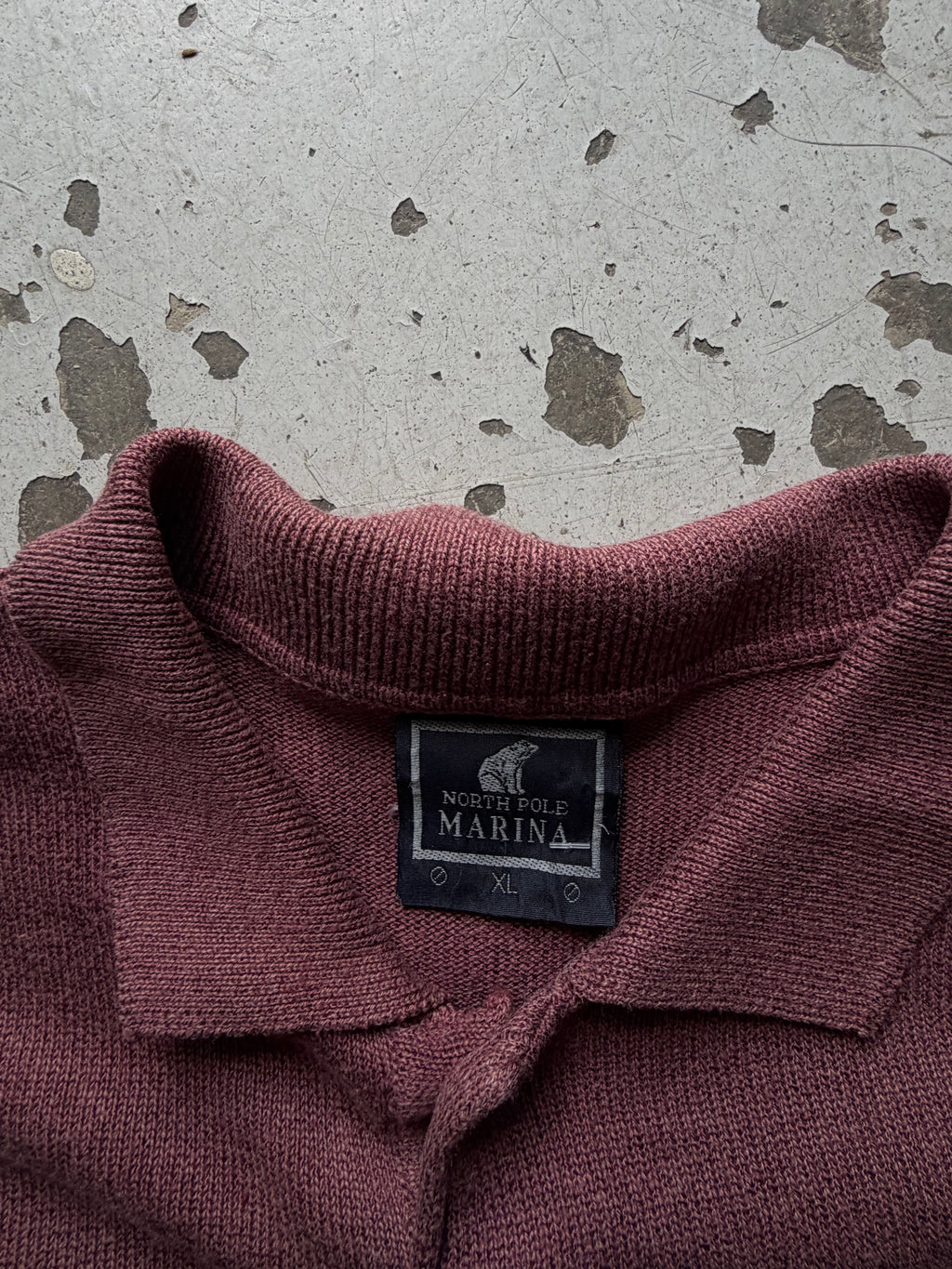 North Pole Marina | Vintage polo striktrøje | bordeaux | L