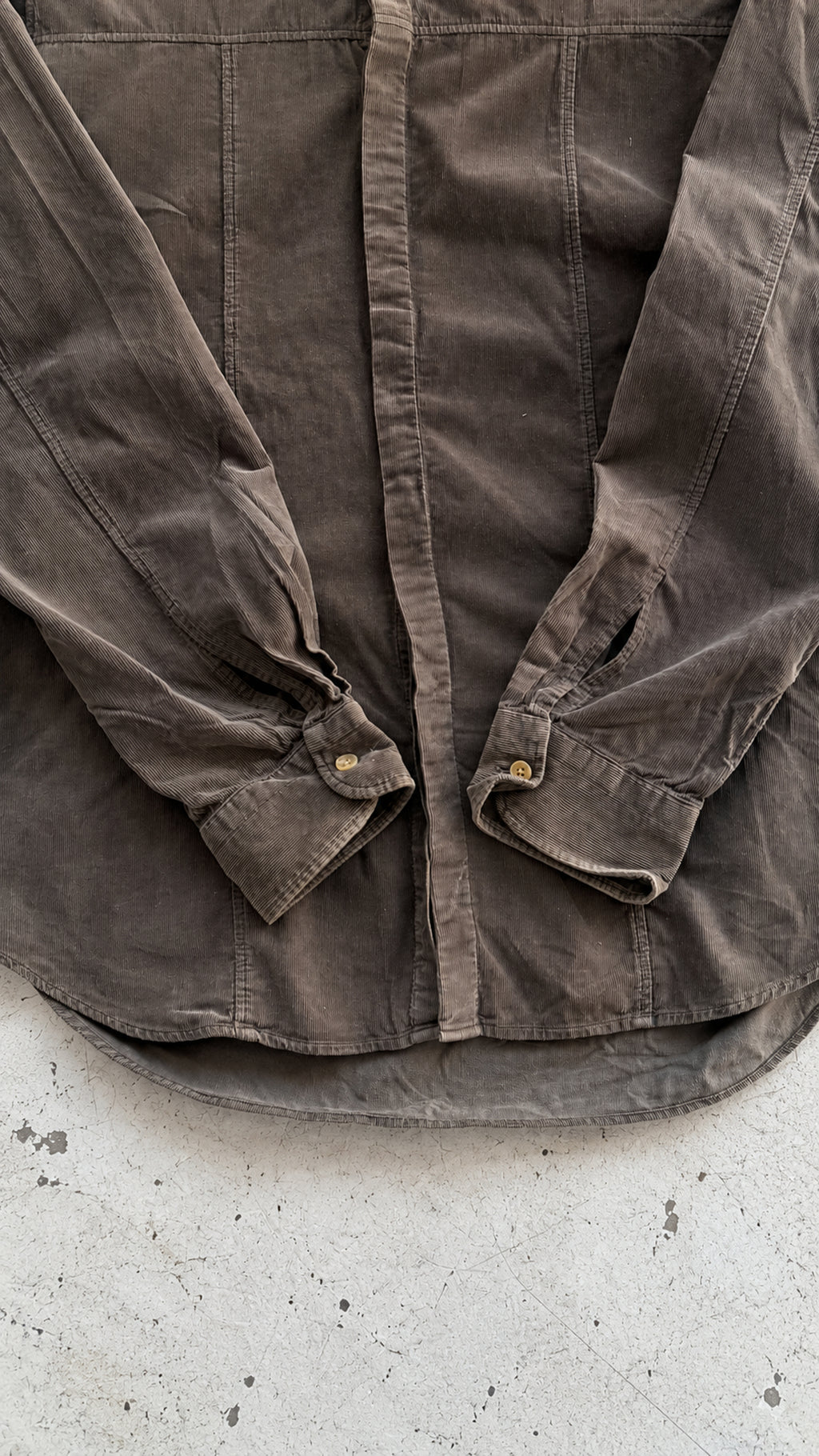 Fløjlsskjorte | Vintage Skjorte | Army | L