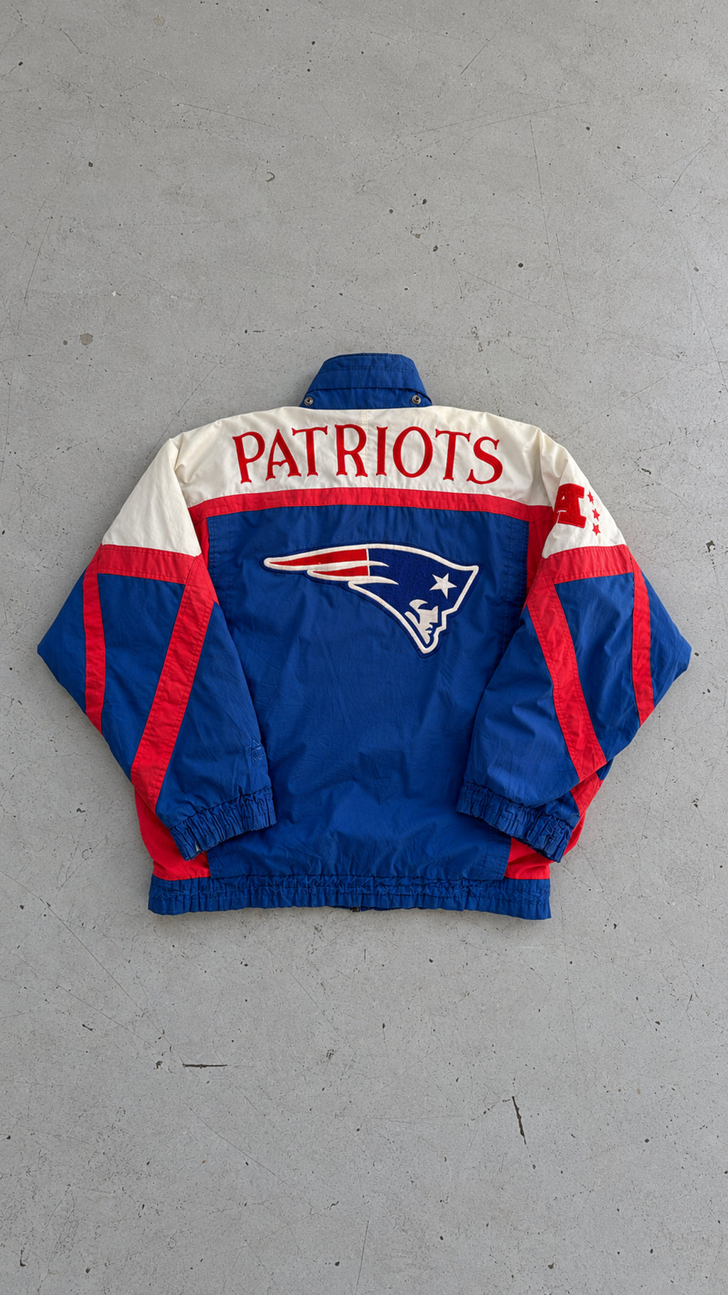 NFL jakke | Vintage New England Patriots | Blå/rød | XL