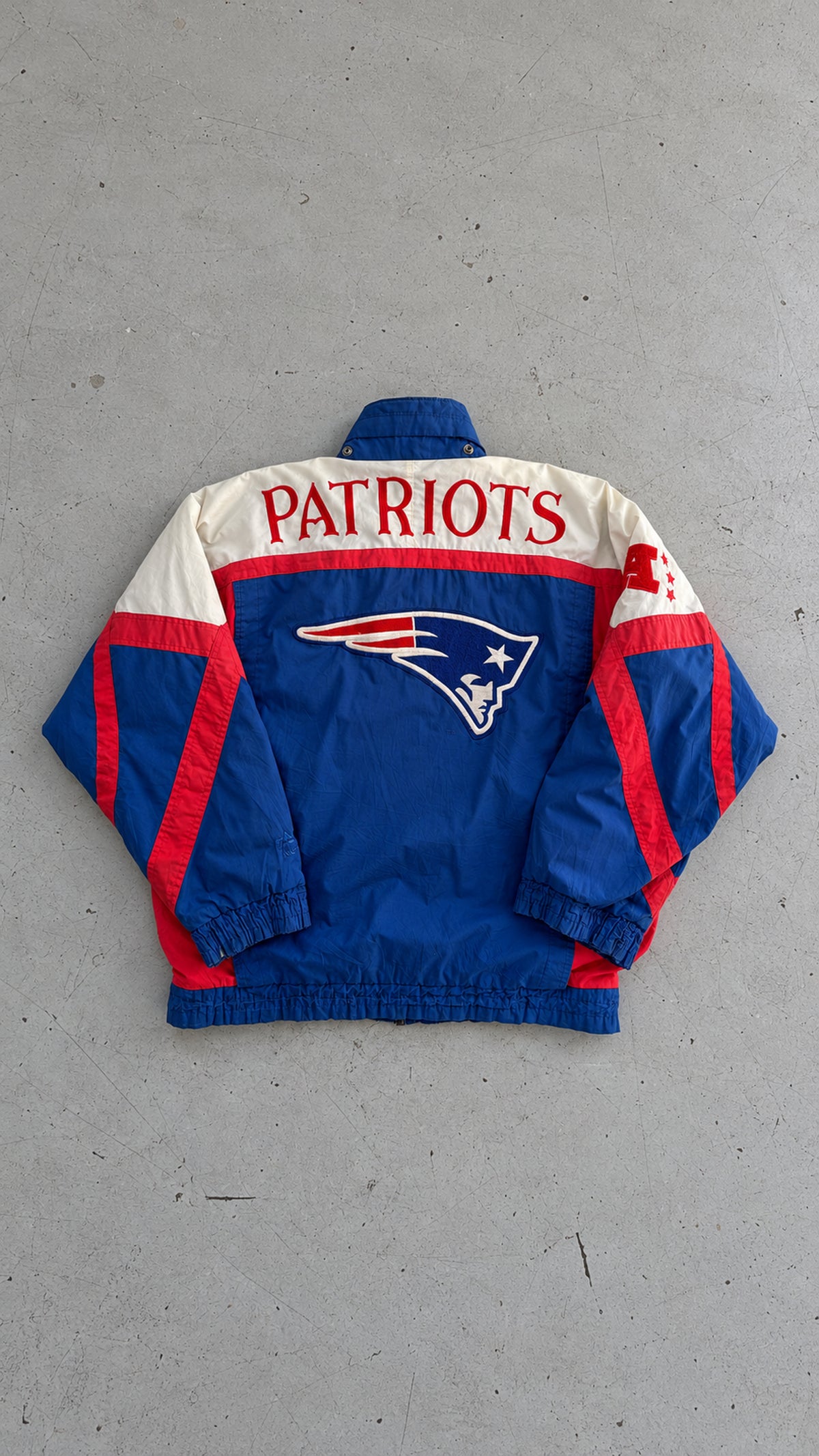 NFL jakke | Vintage New England Patriots | Blå/rød | XL