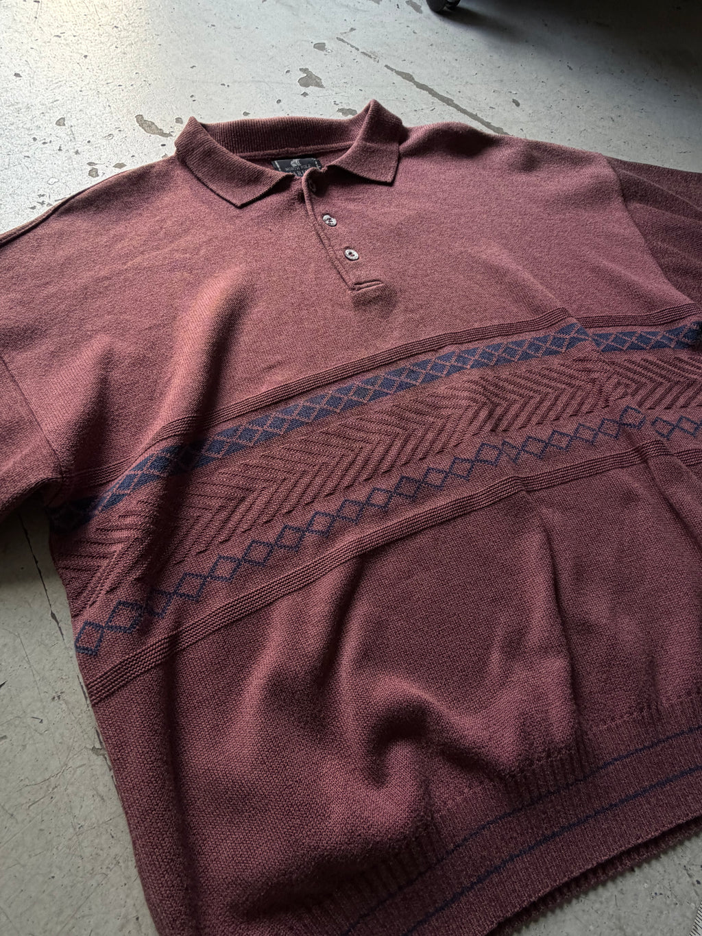North Pole Marina | Vintage polo striktrøje | bordeaux | L