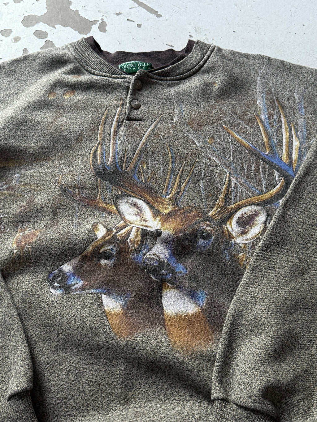 90s Forest Glen Apparel | Crewneck | grå | L - Re:Junk Vintage
