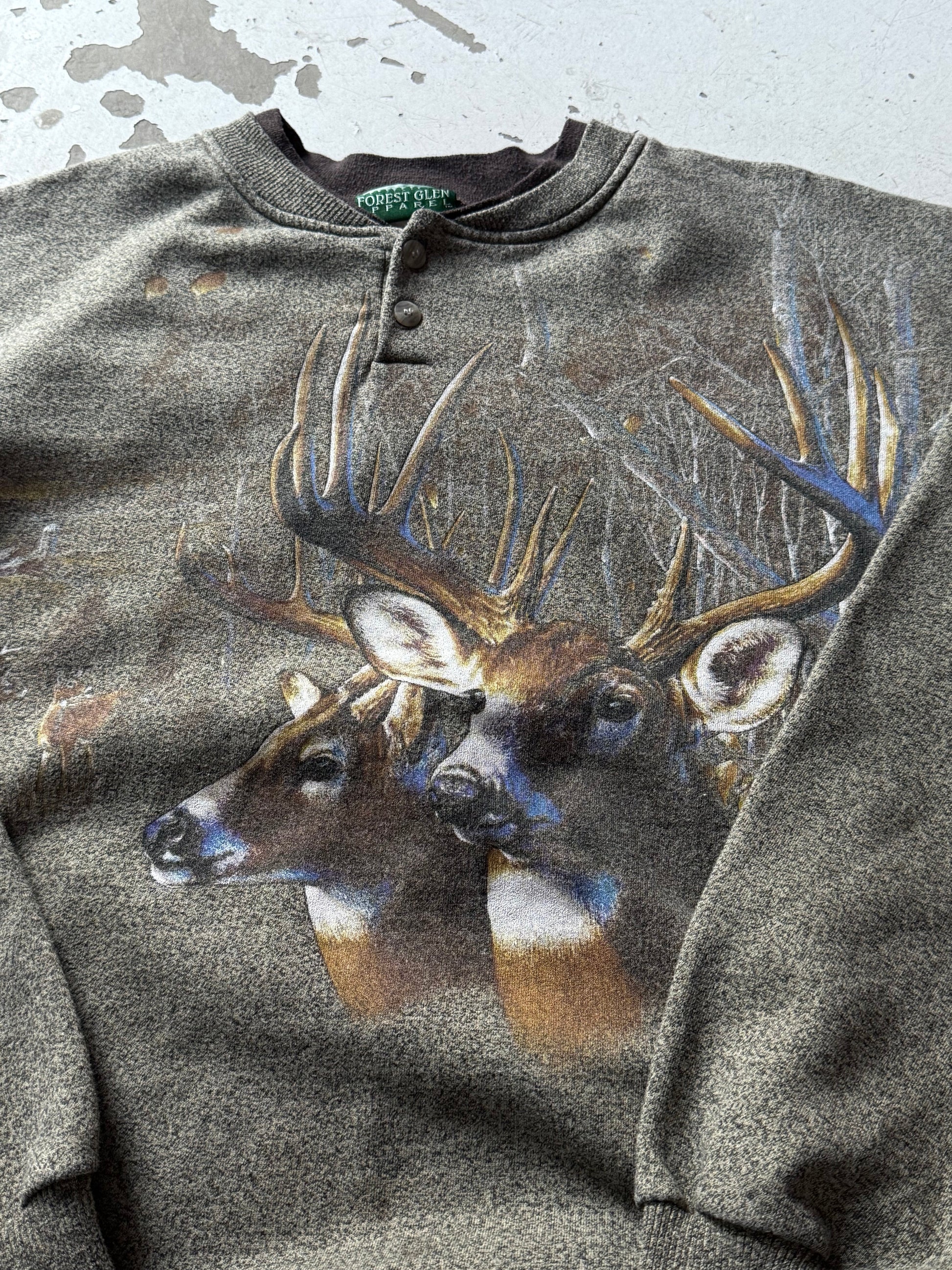 90s Forest Glen Apparel | Crewneck | grå | L - Re:Junk Vintage