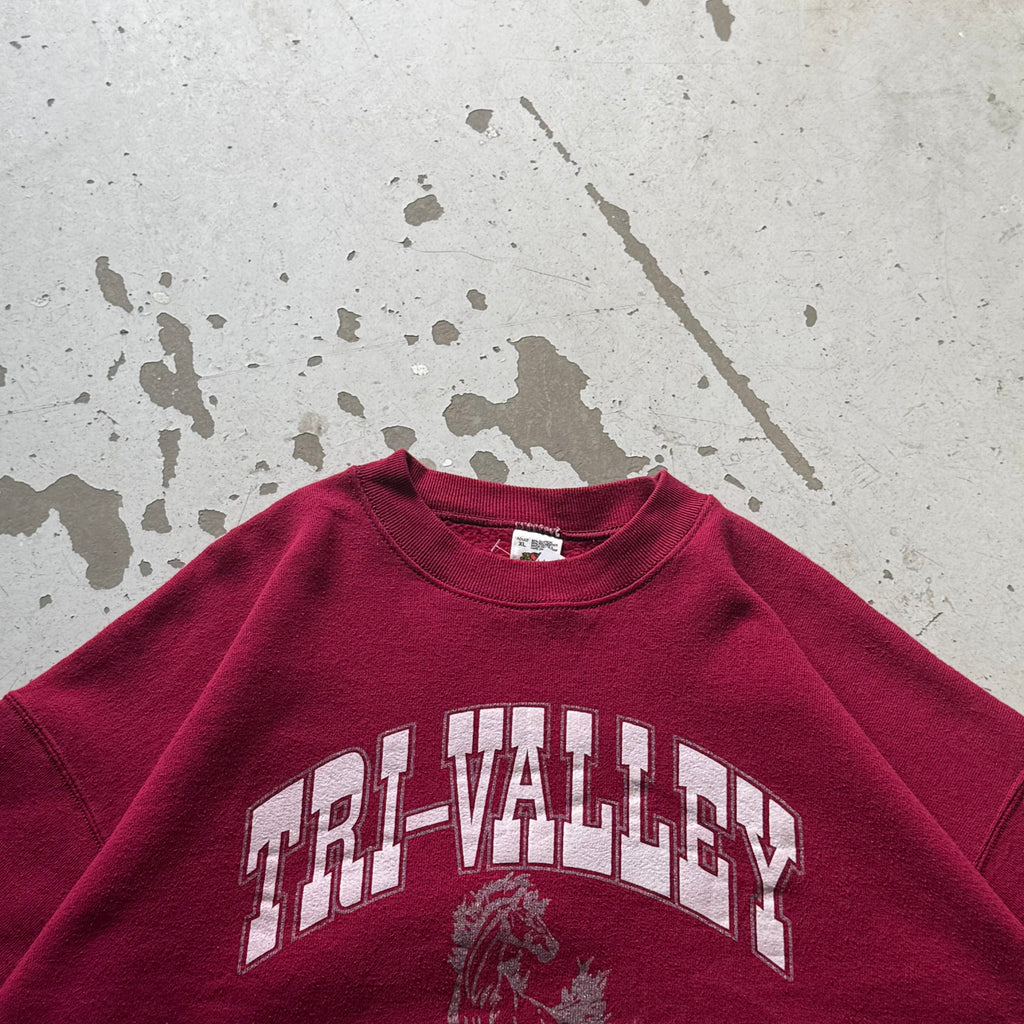 90s Fruit of the Loom | Crewneck | Rød | L/XL - Re:Junk Vintage