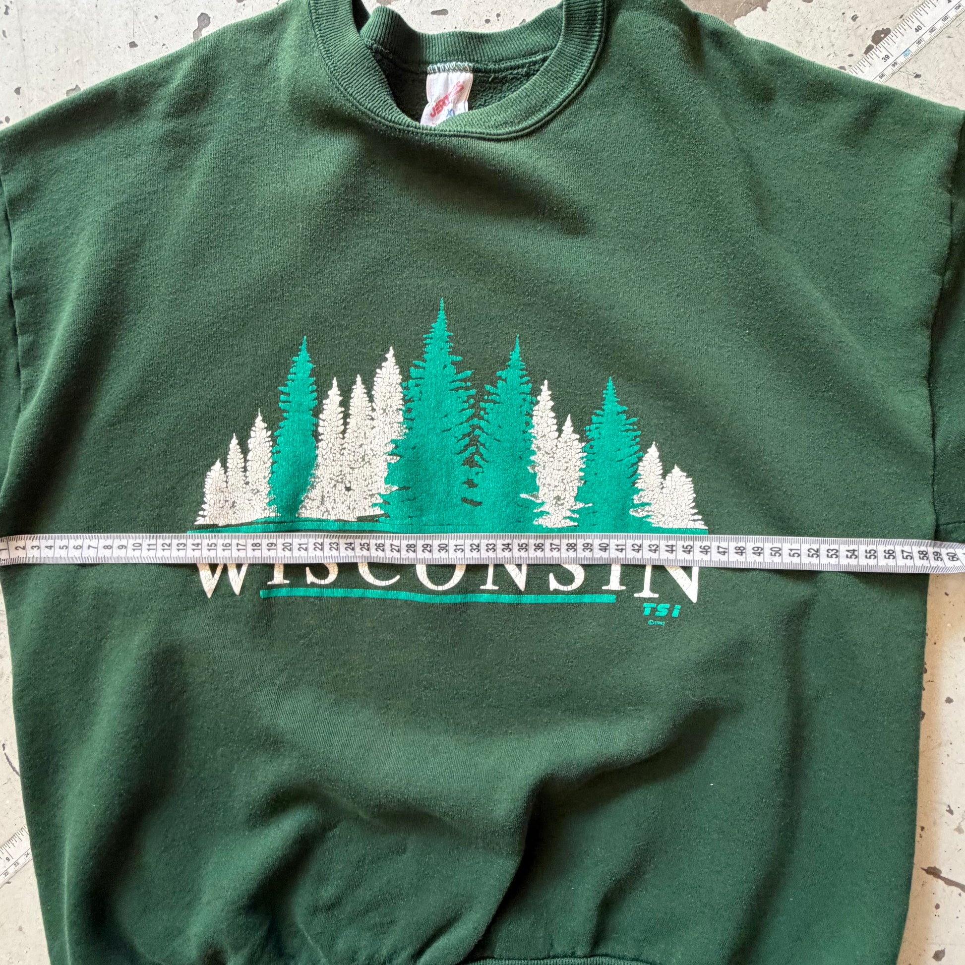 90s Made in USA | Crewneck | Grøn | L - Re:Junk Vintage