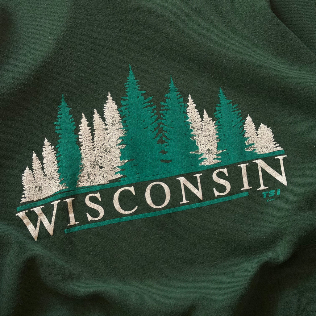 90s Made in USA | Crewneck | Grøn | L - Re:Junk Vintage