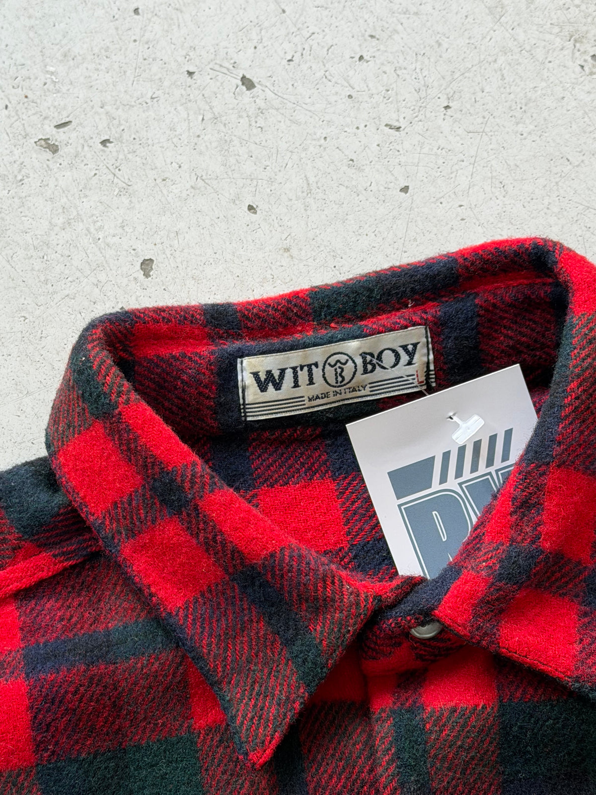 Wit Boy | Vintage flannelskjorte | rød/grøn | L