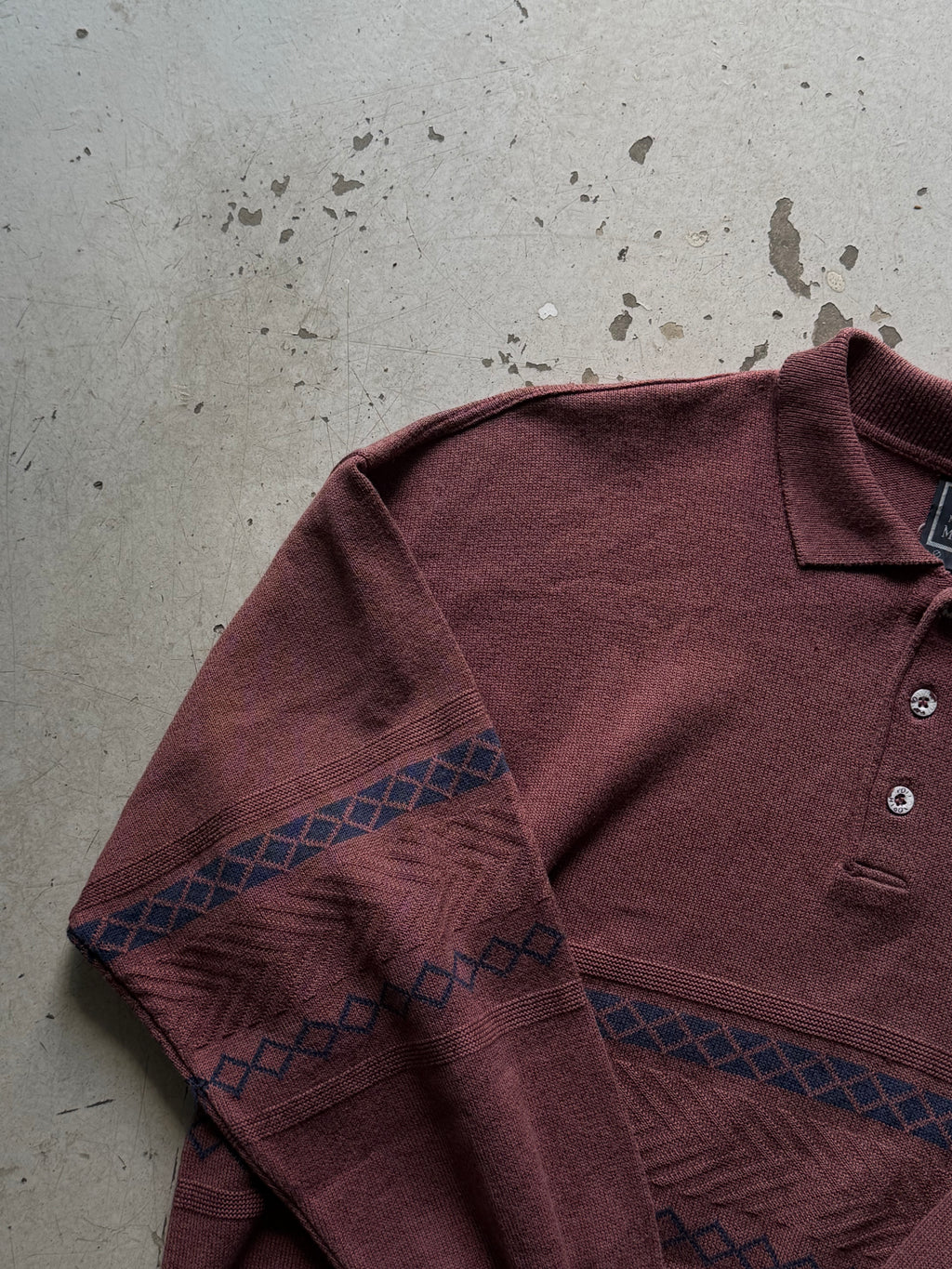 North Pole Marina | Vintage polo striktrøje | bordeaux | L