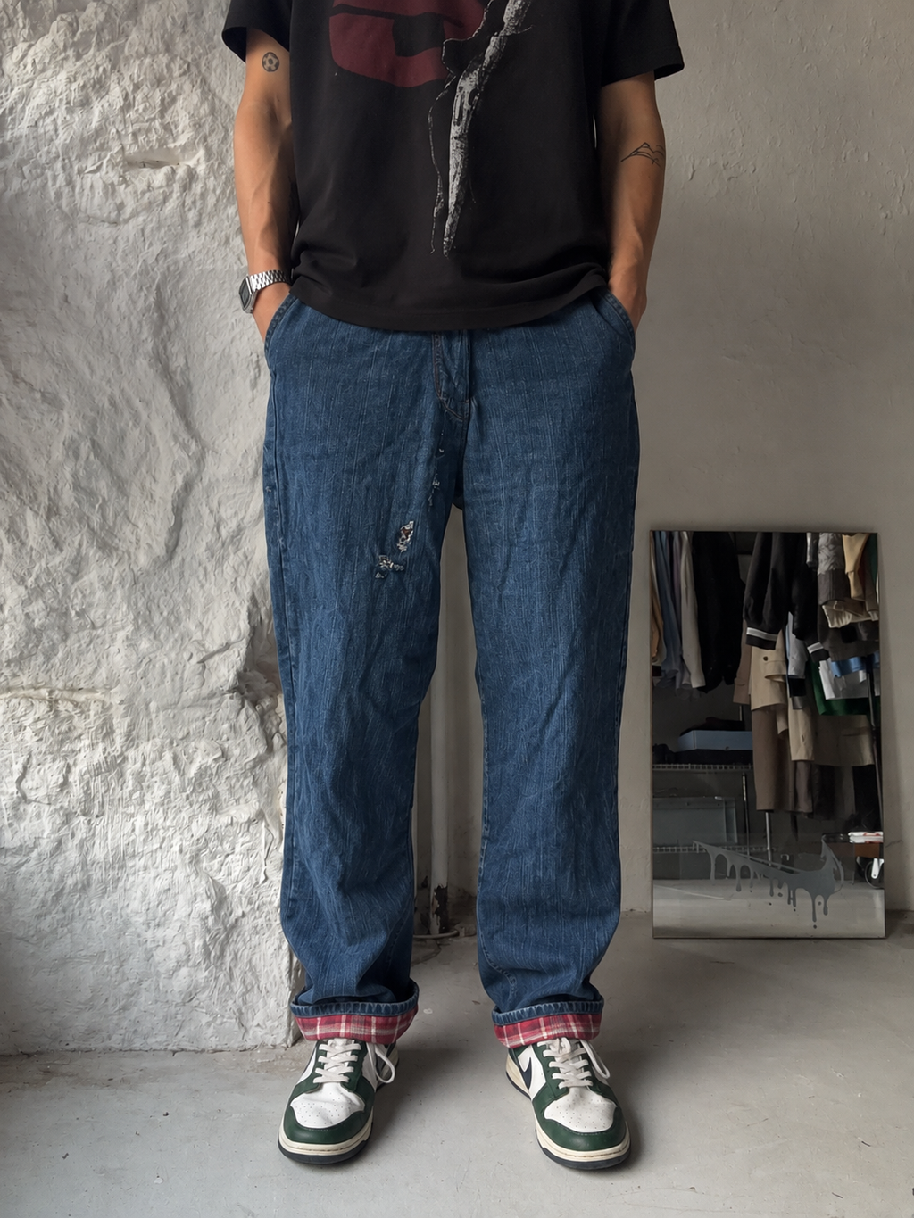 Dickies | Vintage workwear jeans | Blå | W33/L33
