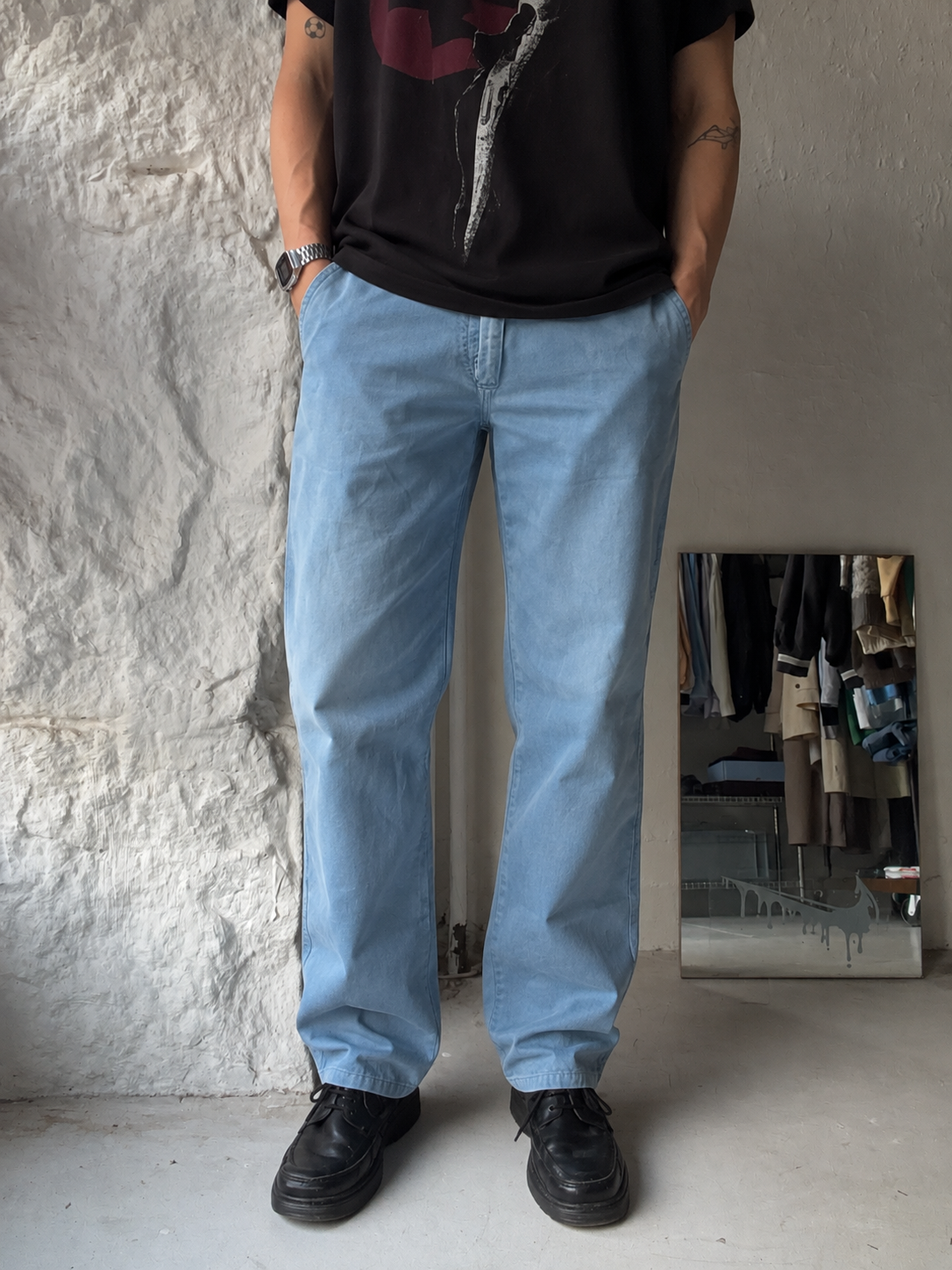 Burberry London | Vintage bukser | Lyseblå | W33/L33