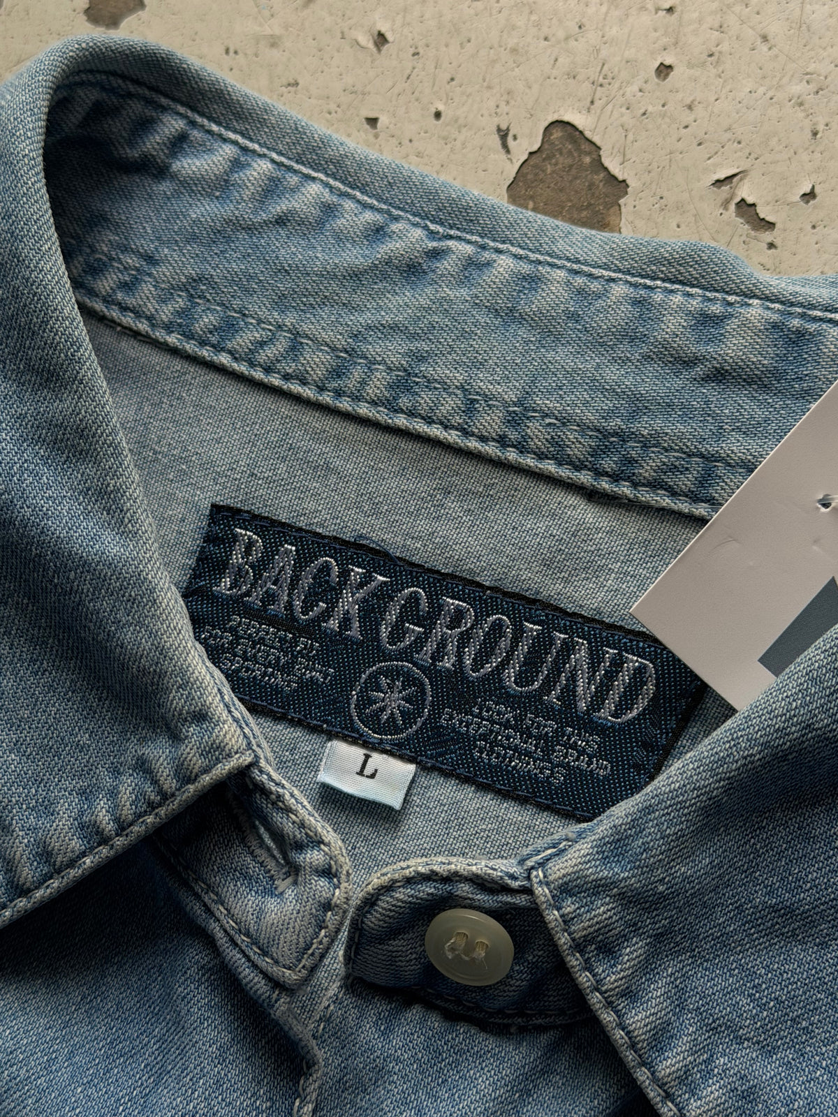 Back Ground | denimskjorte | lyseblå | L