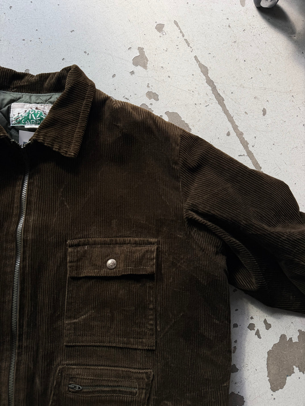 Camper | Vintage fløjlsjakke | grøn | LXL