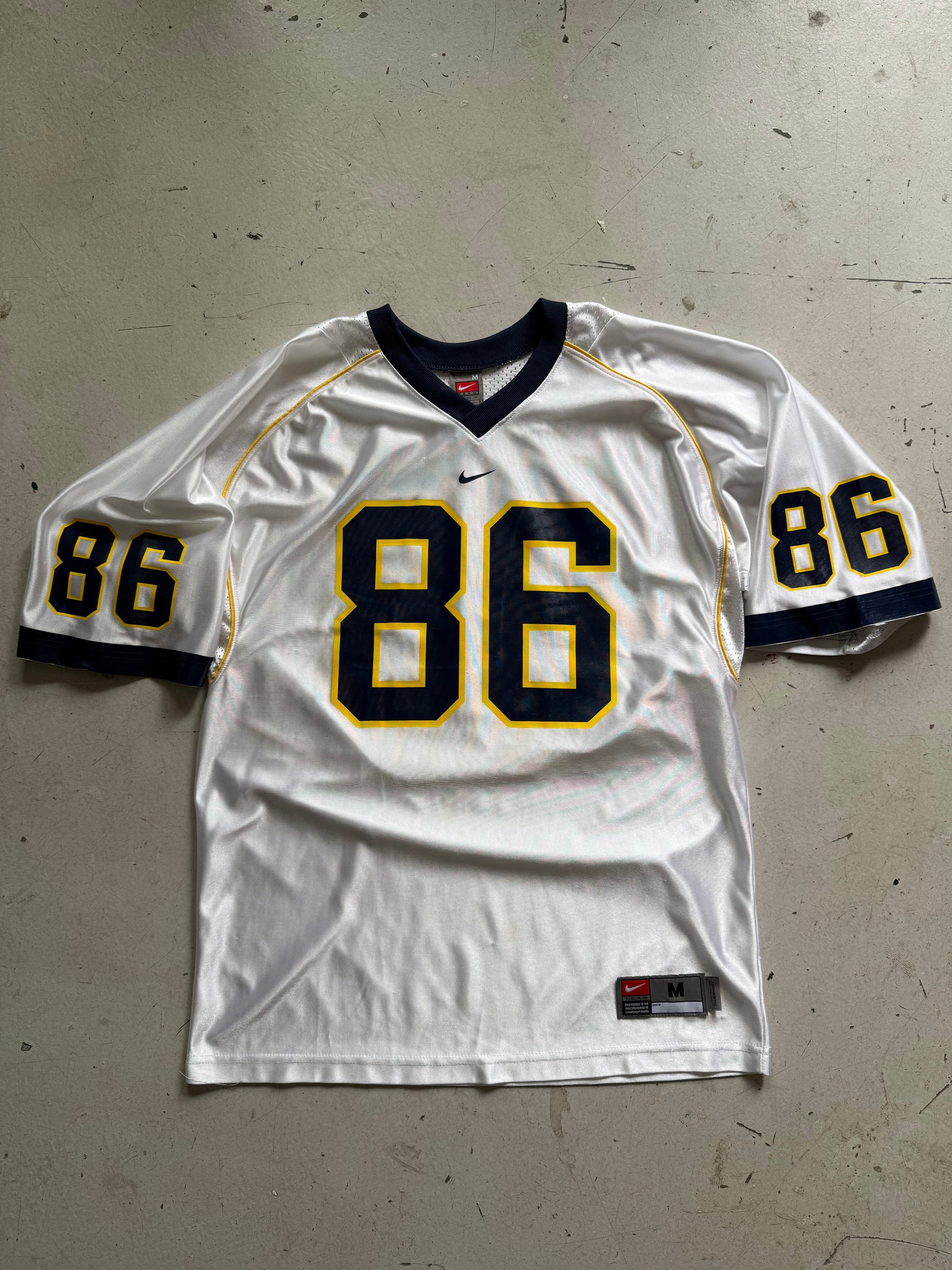 Nike Team | football jersey nr. 86 | hvid/navy/gul | M