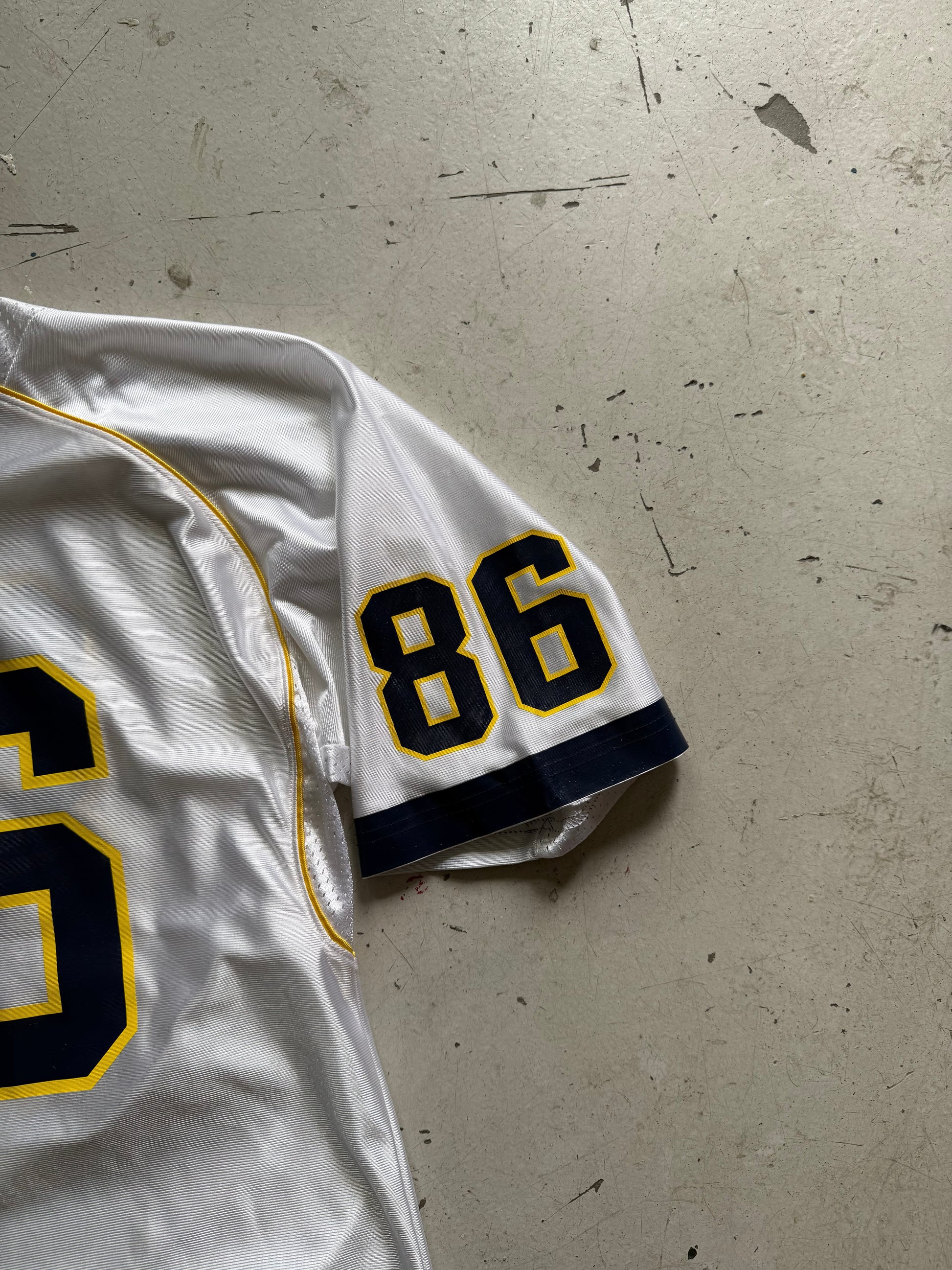 Nike Team | football jersey nr. 86 | hvid/navy/gul | M