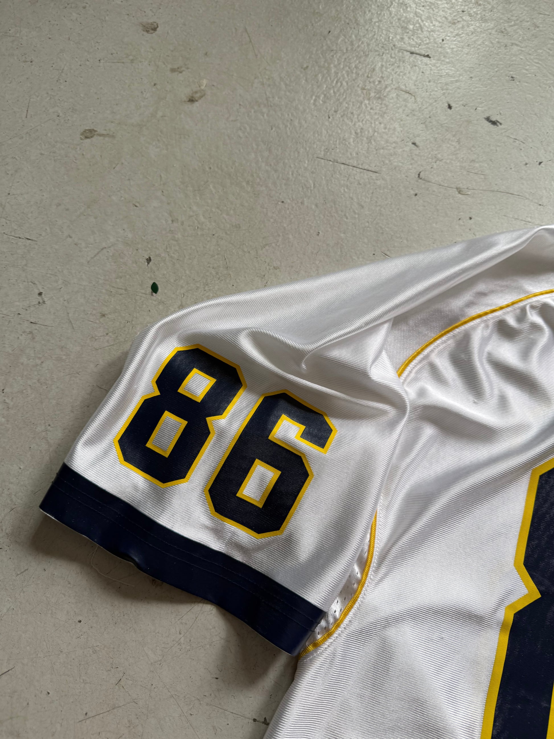 Nike Team | football jersey nr. 86 | hvid/navy/gul | M