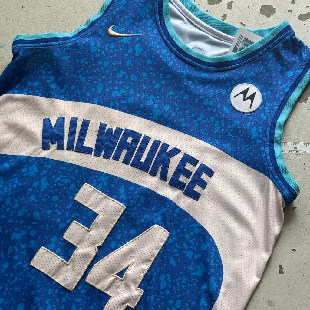 Nike | Antetokounmpo 34 jersey | blå/hvid | M (44)
