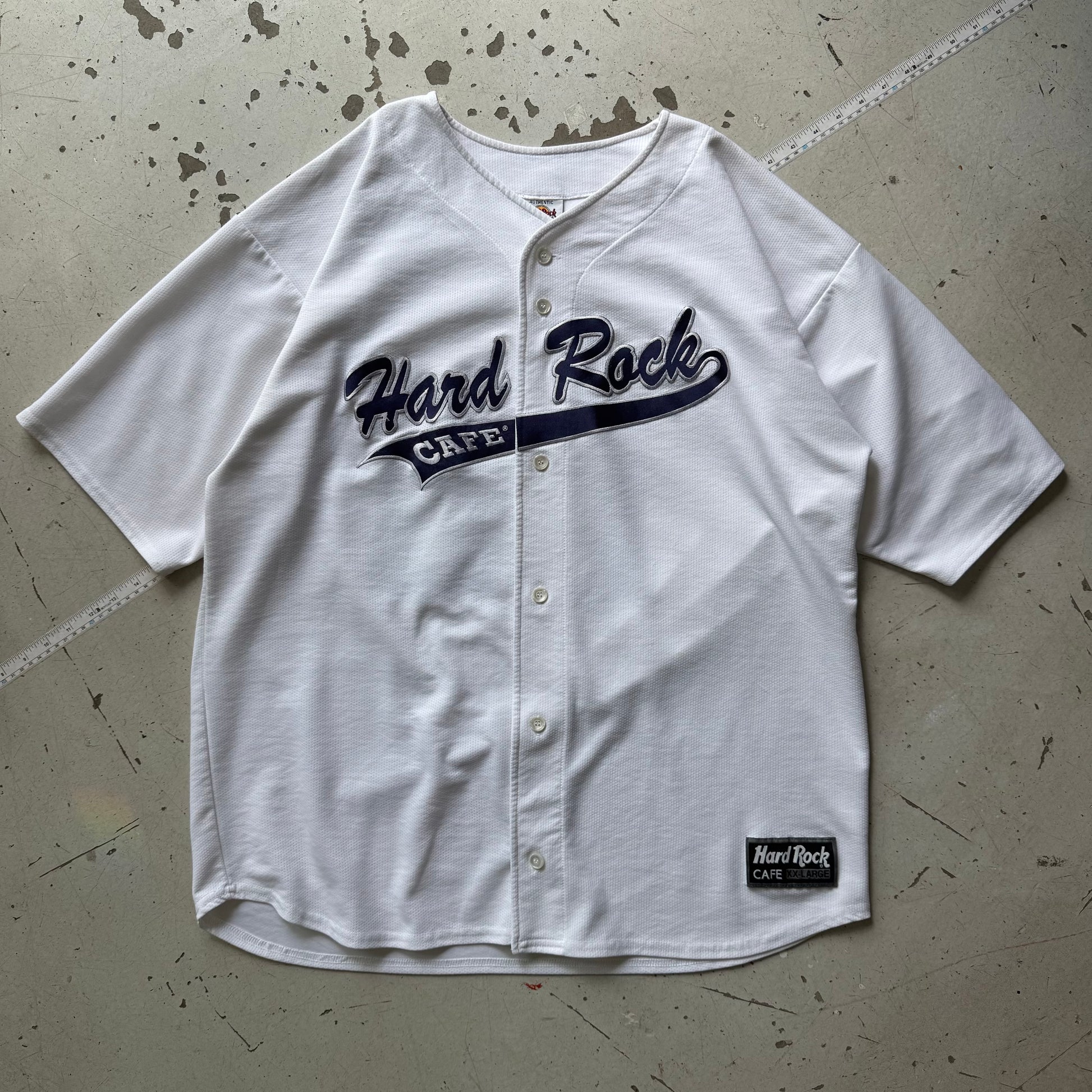 Hard Rock Cafe | baseball jersey | hvid/blå | XXL