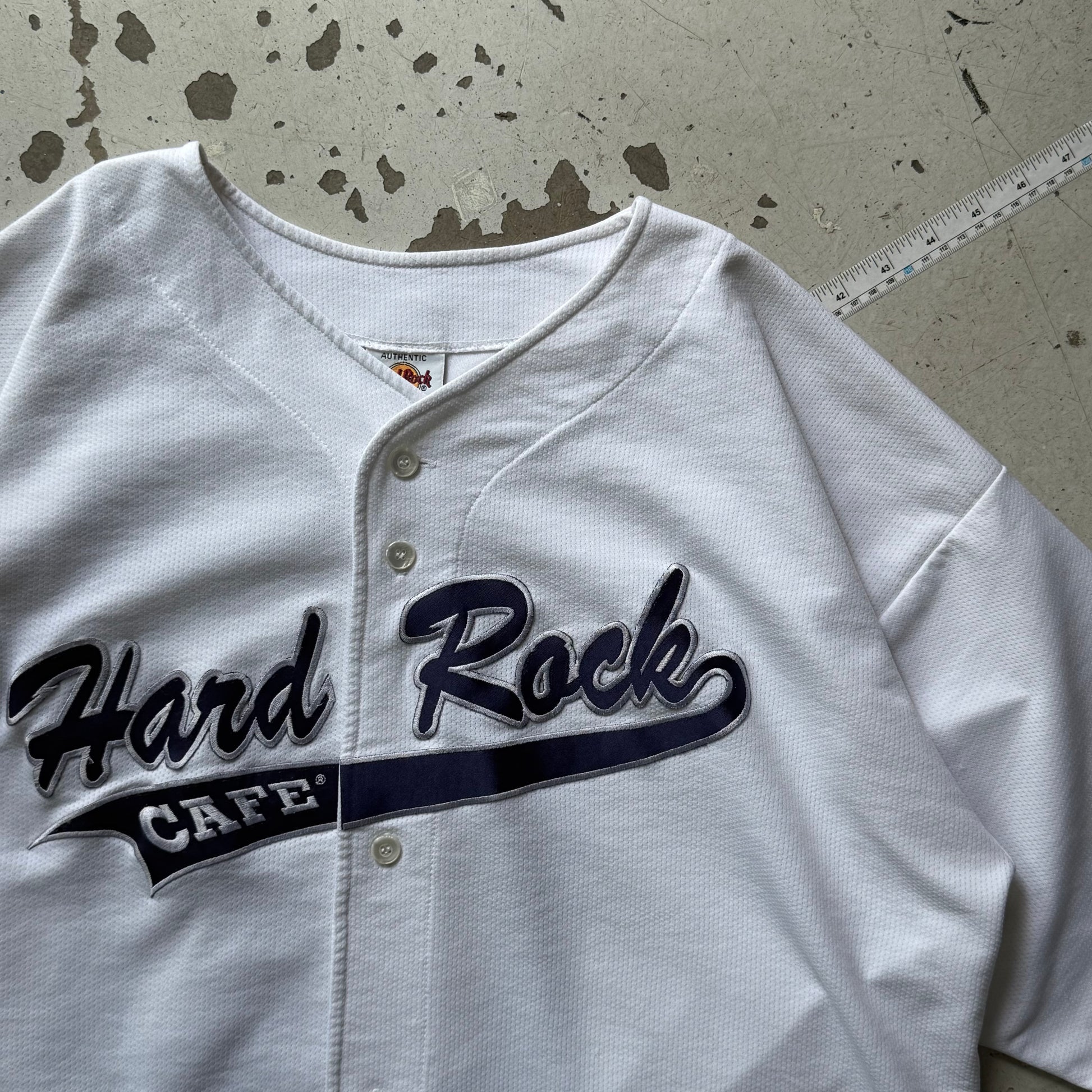 Hard Rock Cafe | baseball jersey | hvid/blå | XXL