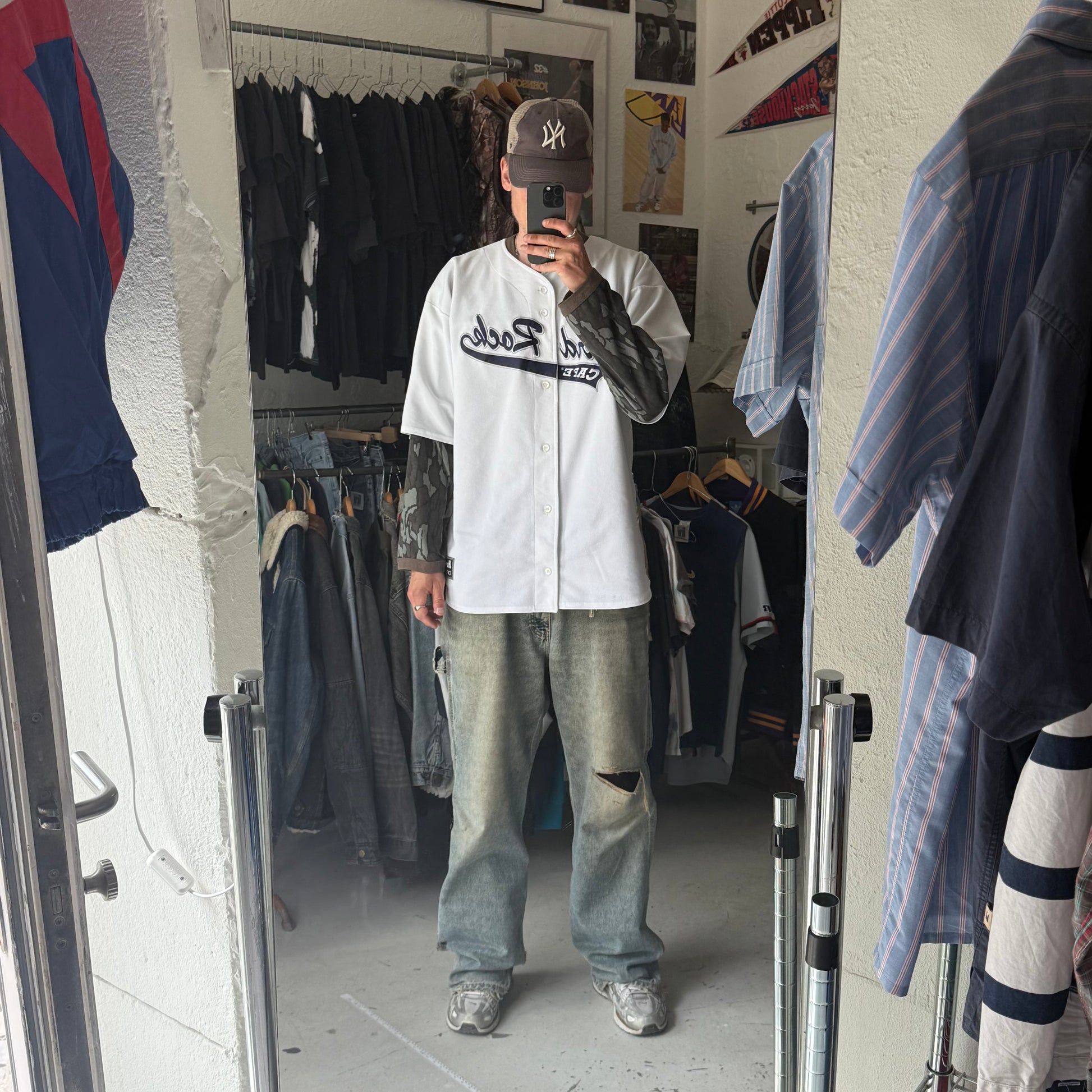 Hard Rock Cafe | baseball jersey | hvid/blå | XXL