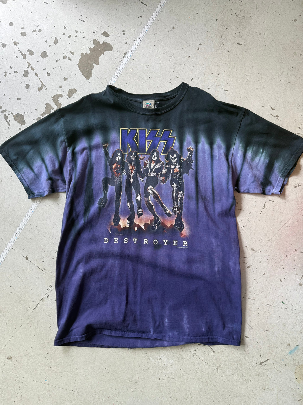 KISS | Destroyer band t-shirt | sort/lilla | XL