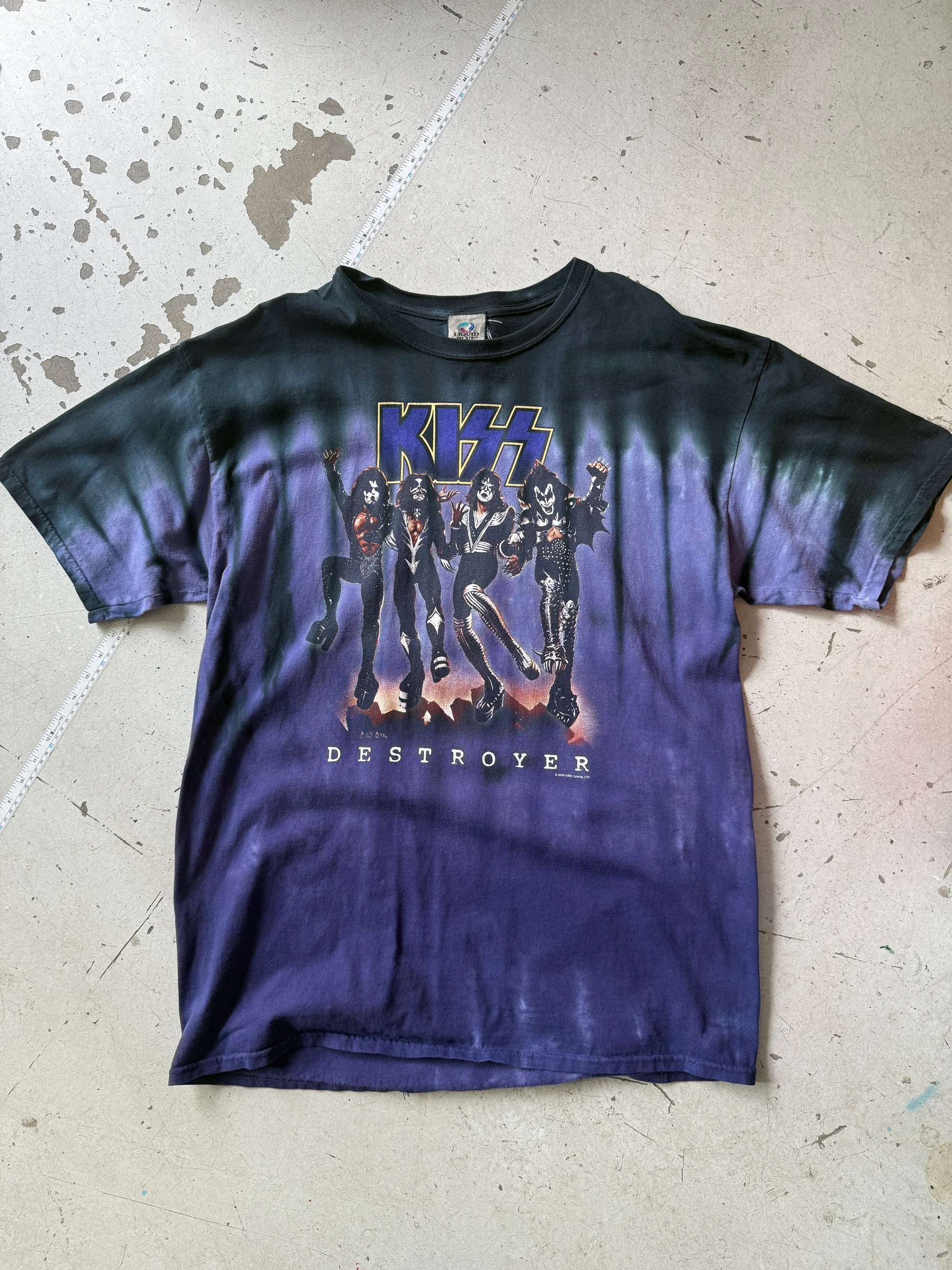 KISS | Destroyer band t-shirt | sort/lilla | XL