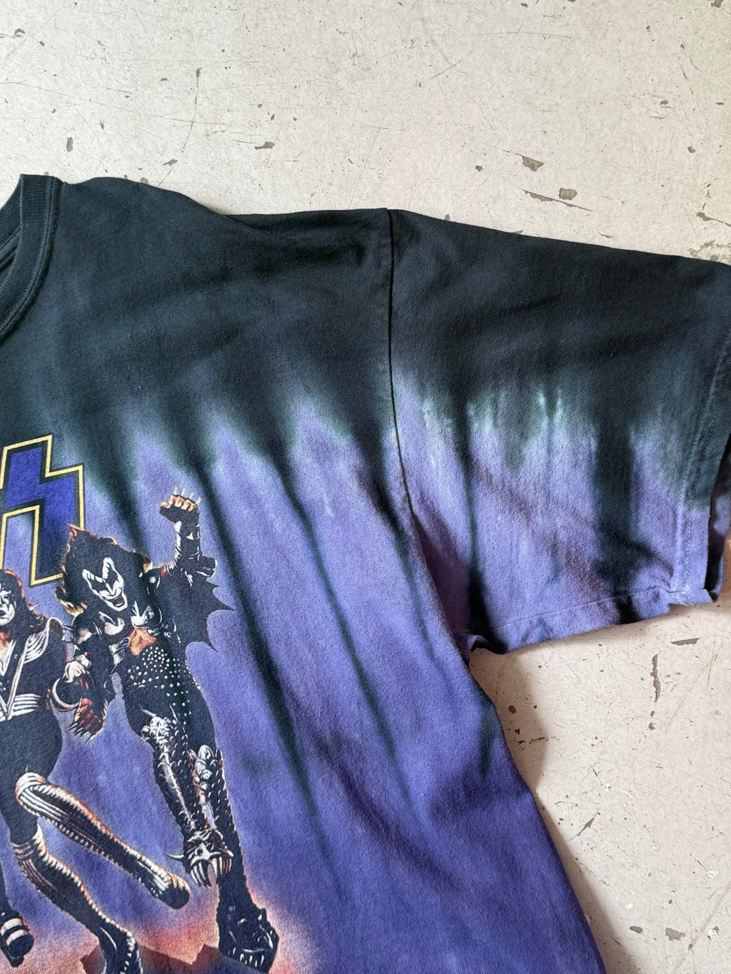 KISS | Destroyer band t-shirt | sort/lilla | XL