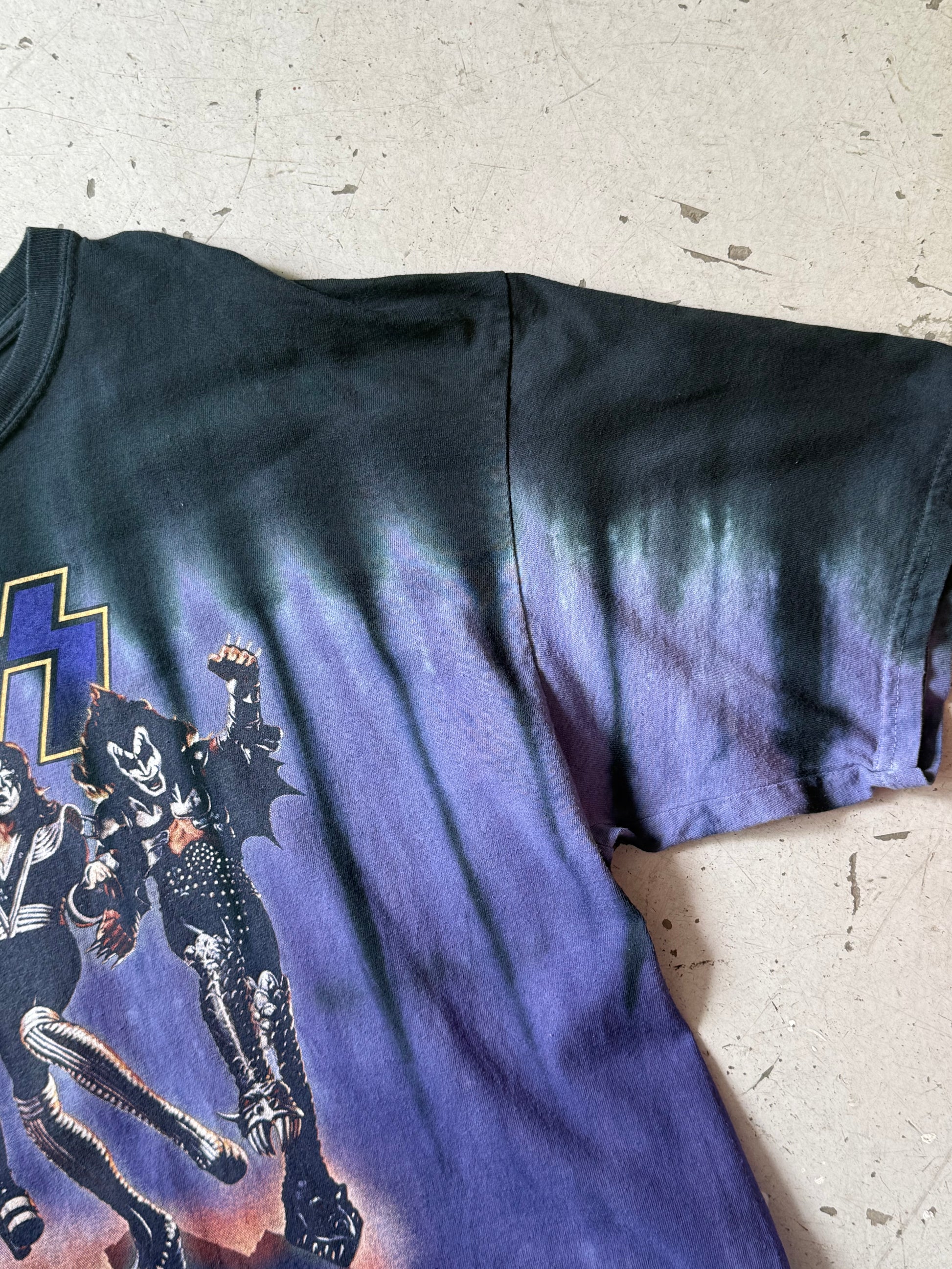 KISS | Destroyer band t-shirt | sort/lilla | XL