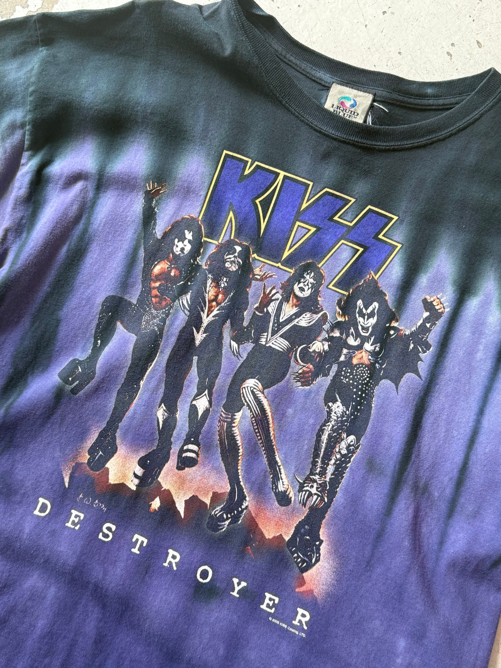 KISS | Destroyer band t-shirt | sort/lilla | XL