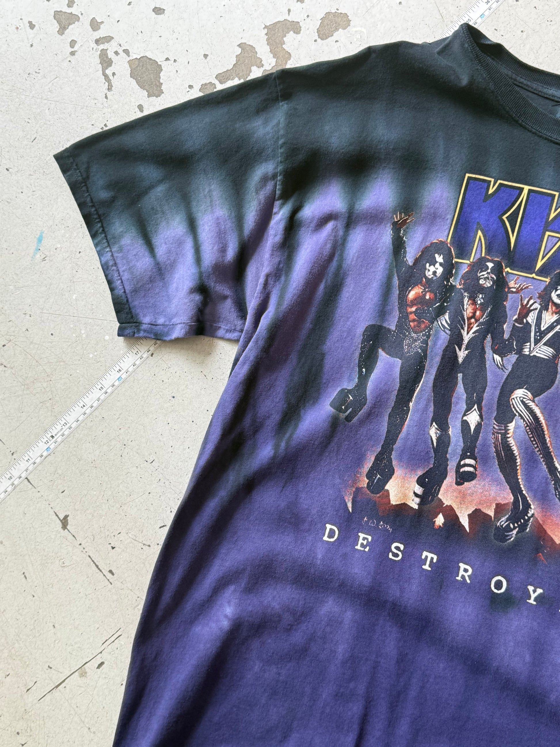KISS | Destroyer band t-shirt | sort/lilla | XL