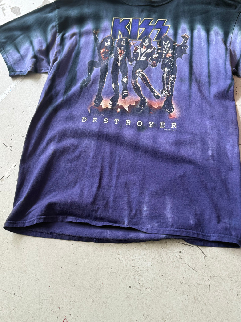KISS | Destroyer band t-shirt | sort/lilla | XL