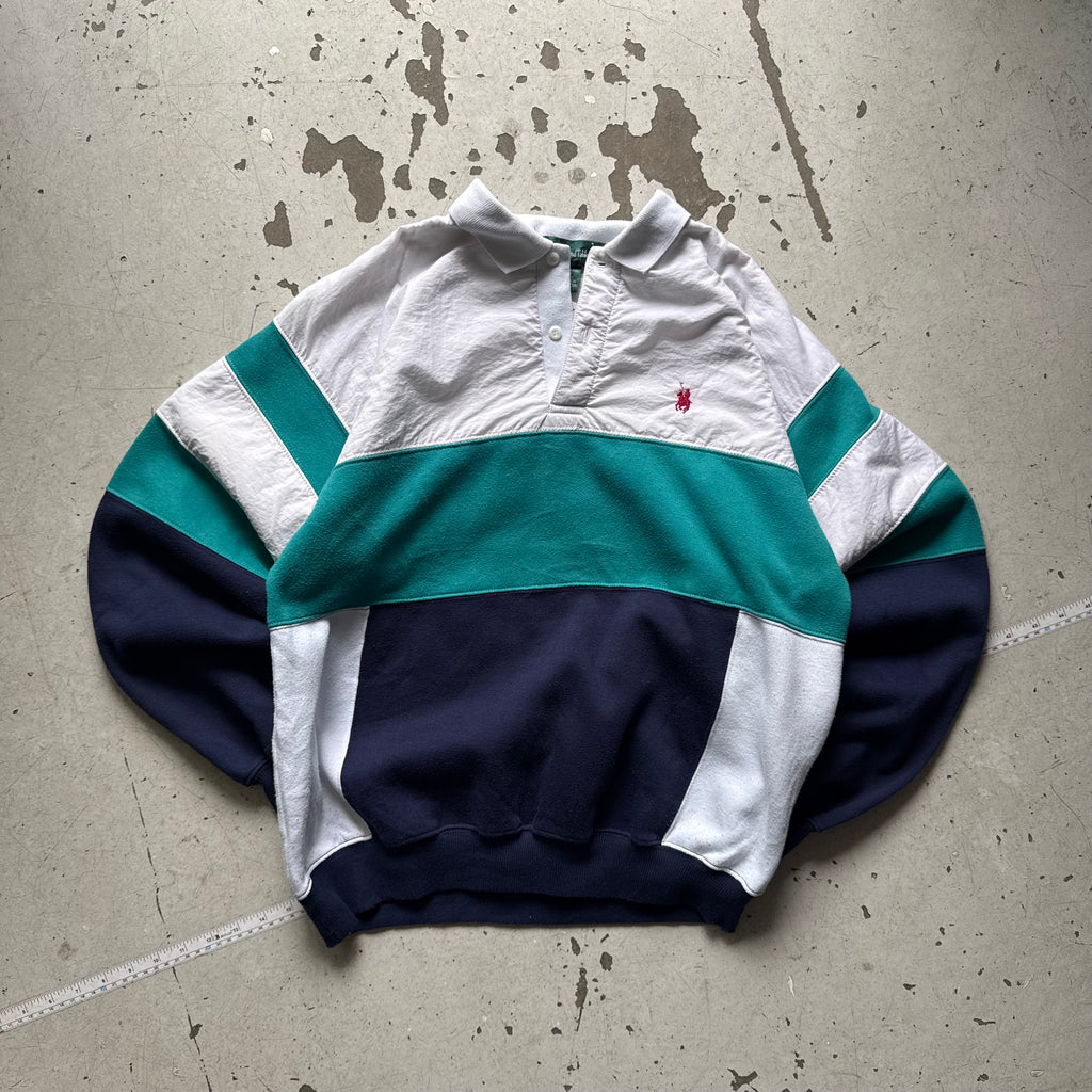 Rugby trøje | Hvid/navy | M