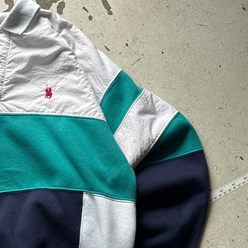 Rugby trøje | Hvid/navy | M