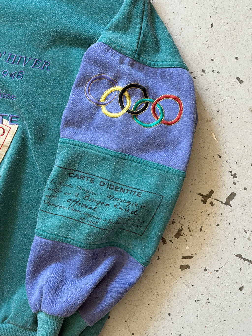 Adidas | St. Moritz 1948 Olympics sweatshirt | grøn/lilla | M