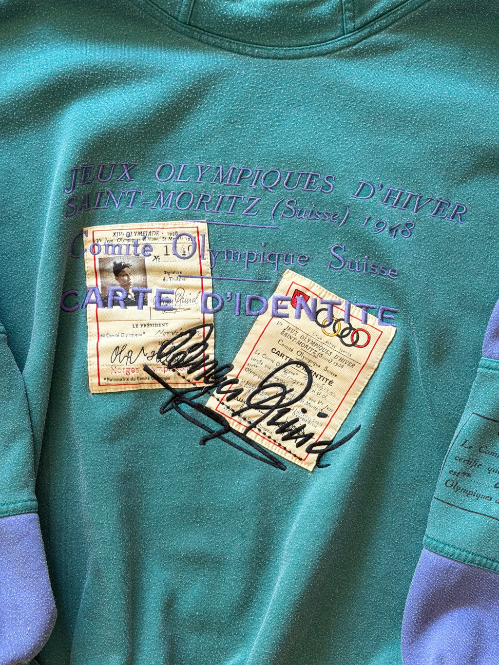 Adidas | St. Moritz 1948 Olympics sweatshirt | grøn/lilla | M