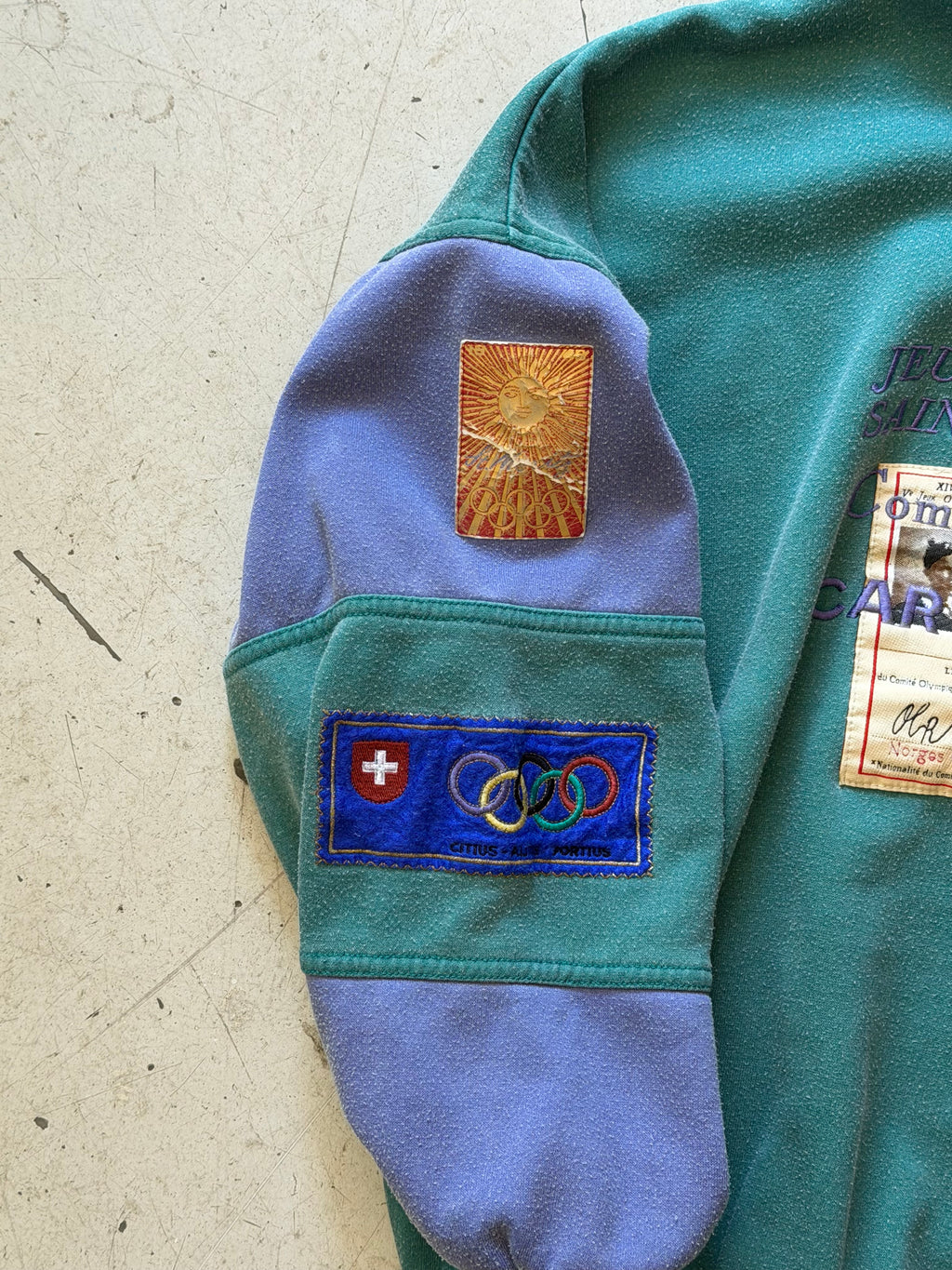Adidas | St. Moritz 1948 Olympics sweatshirt | grøn/lilla | M