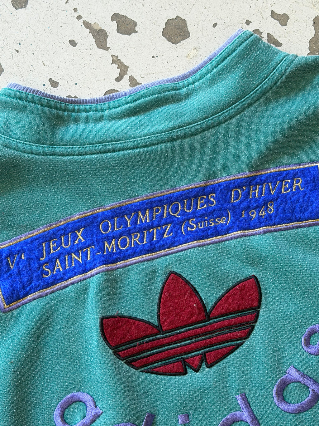 Adidas | St. Moritz 1948 Olympics sweatshirt | grøn/lilla | M