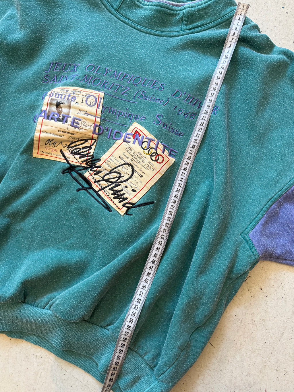 Adidas | St. Moritz 1948 Olympics sweatshirt | grøn/lilla | M