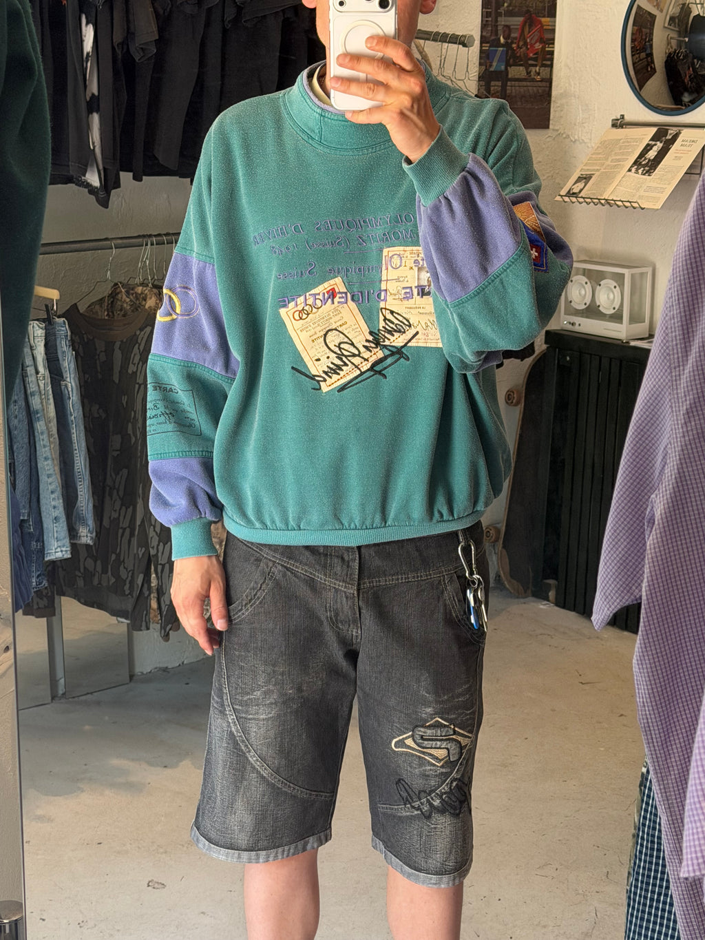 Adidas | St. Moritz 1948 Olympics sweatshirt | grøn/lilla | M
