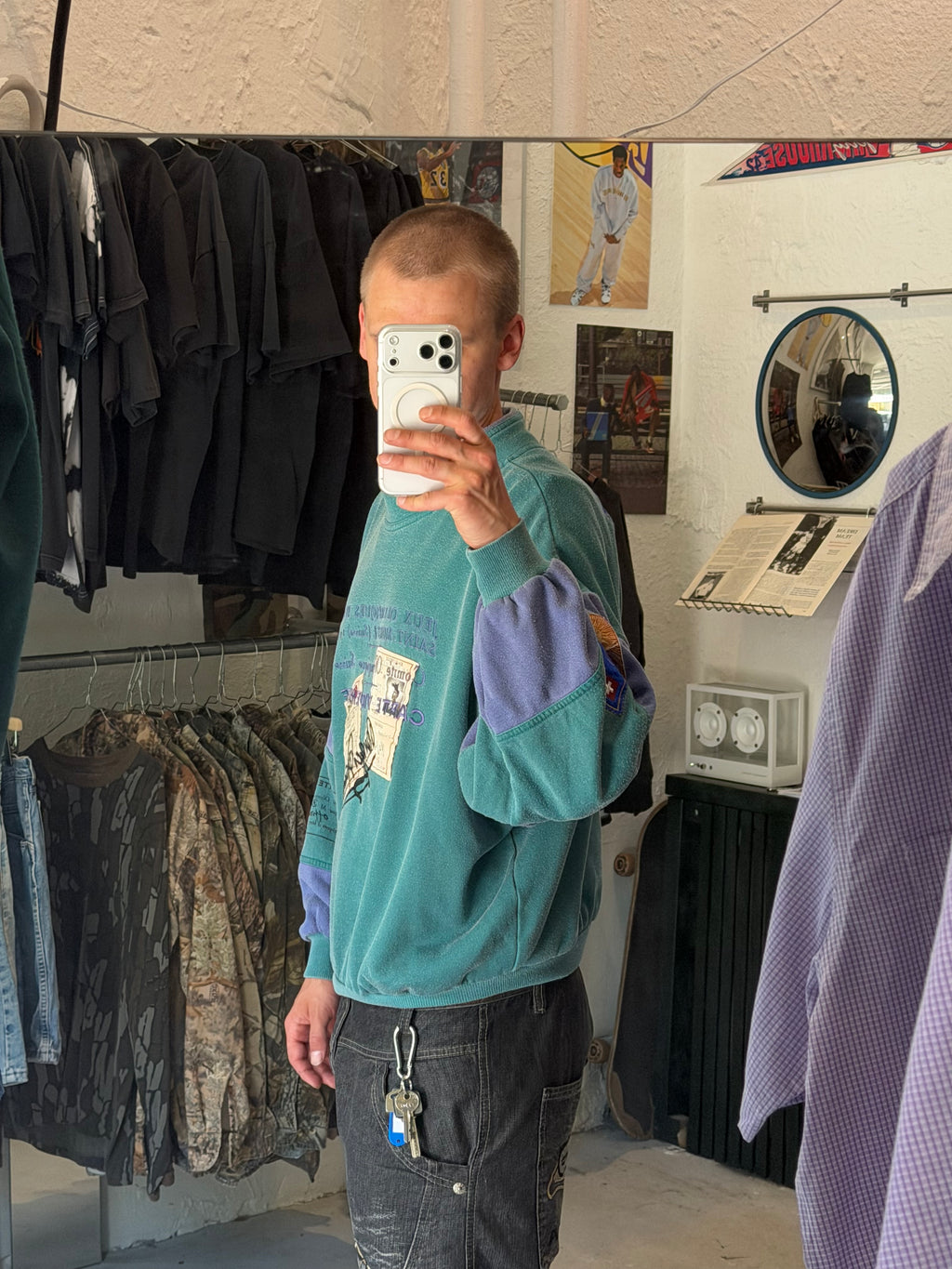 Adidas | St. Moritz 1948 Olympics sweatshirt | grøn/lilla | M