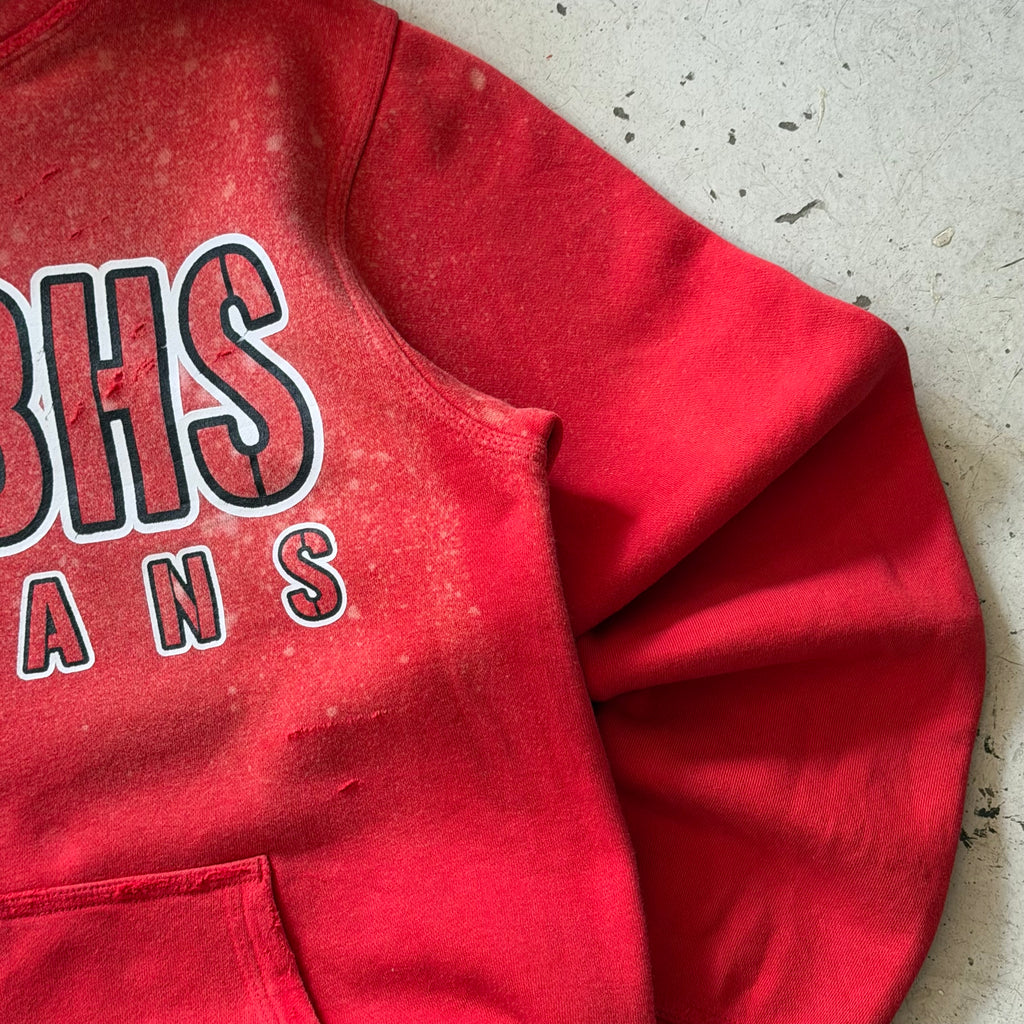 Distressed Nike  | hoodie | rød | S