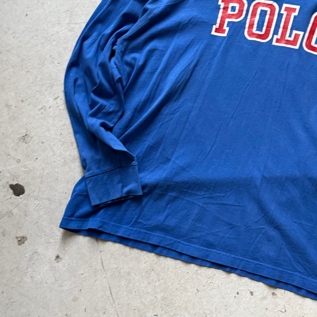 Polo Ralph Lauren langærmet T-shirt – Herre XL – Blå vintage logo tee